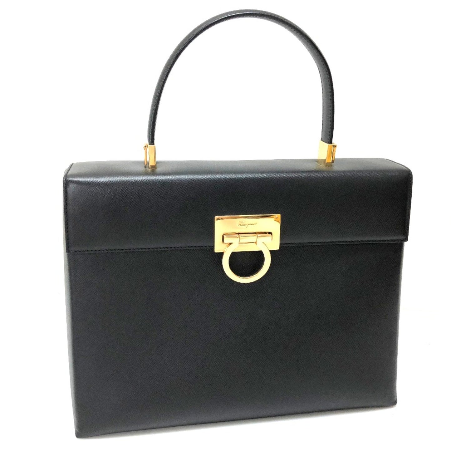 Salvatore Ferragamo Bag 2Way Hand Bag Black Goldhardware