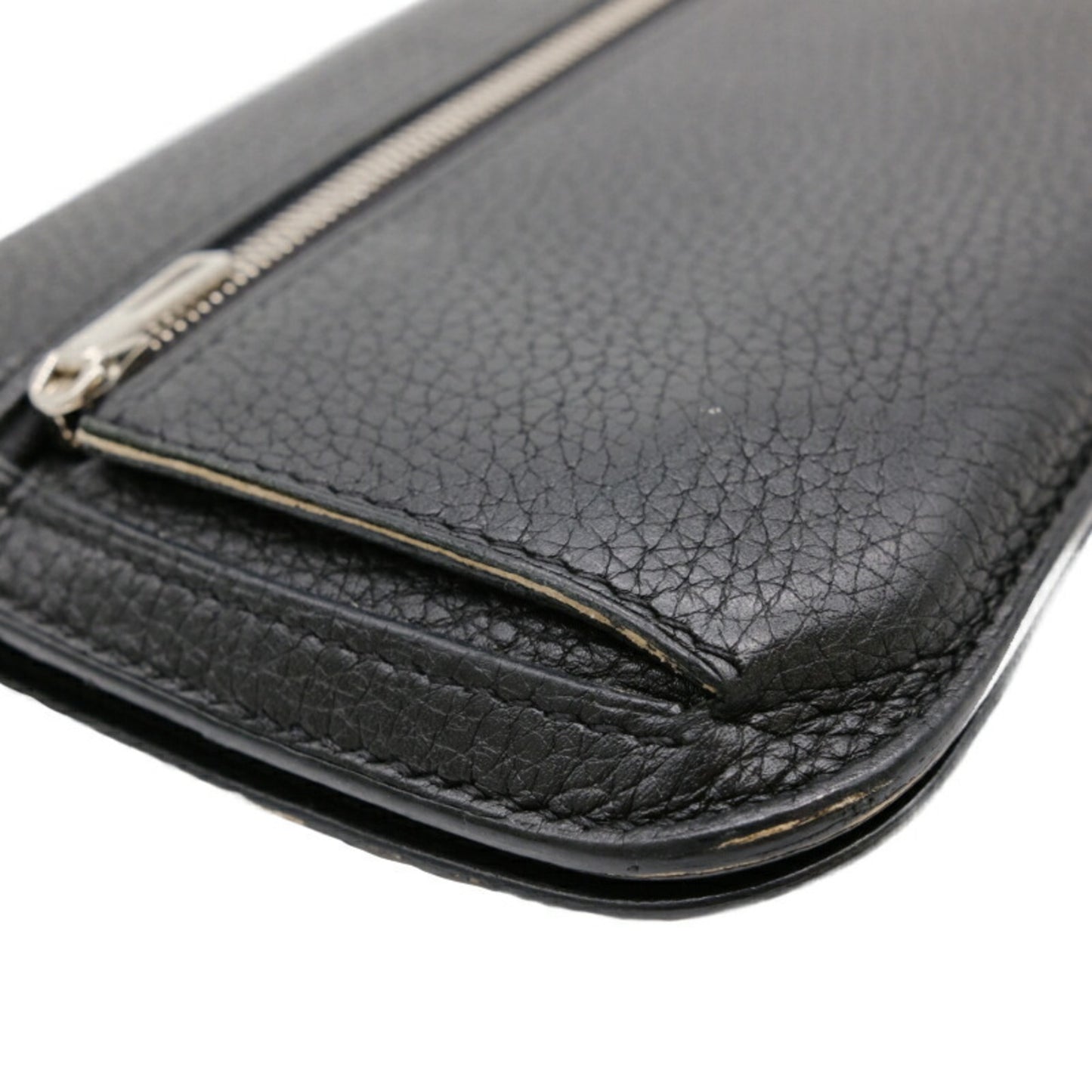 Hermes Dogon Long Wallet Togo Leather Black