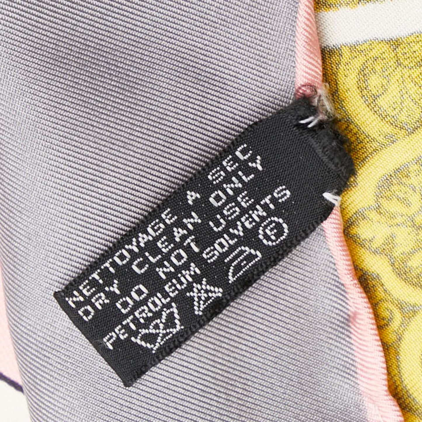Celine Scarf Muffler Grey Pink Multicolor Silk