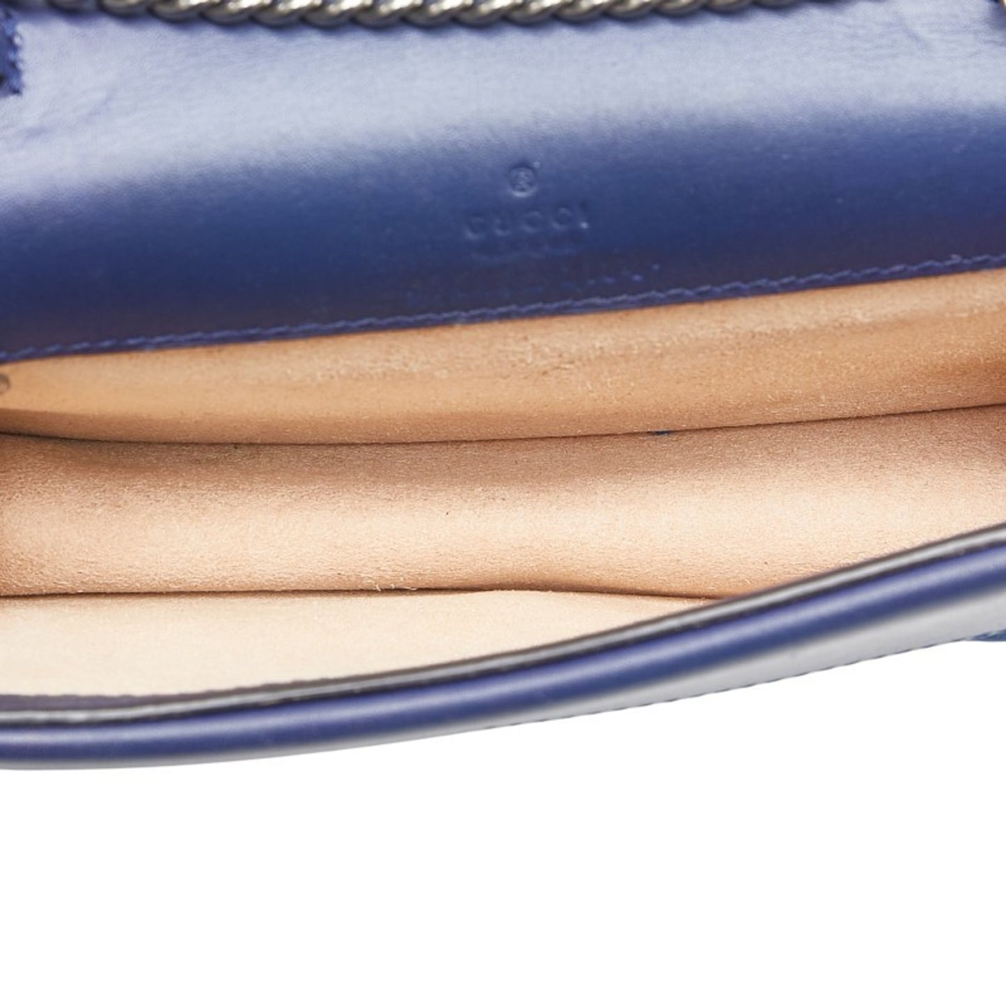 Gucci Dionysus Chain Crossbody Shoulder Bag 476432 Blue Velvet