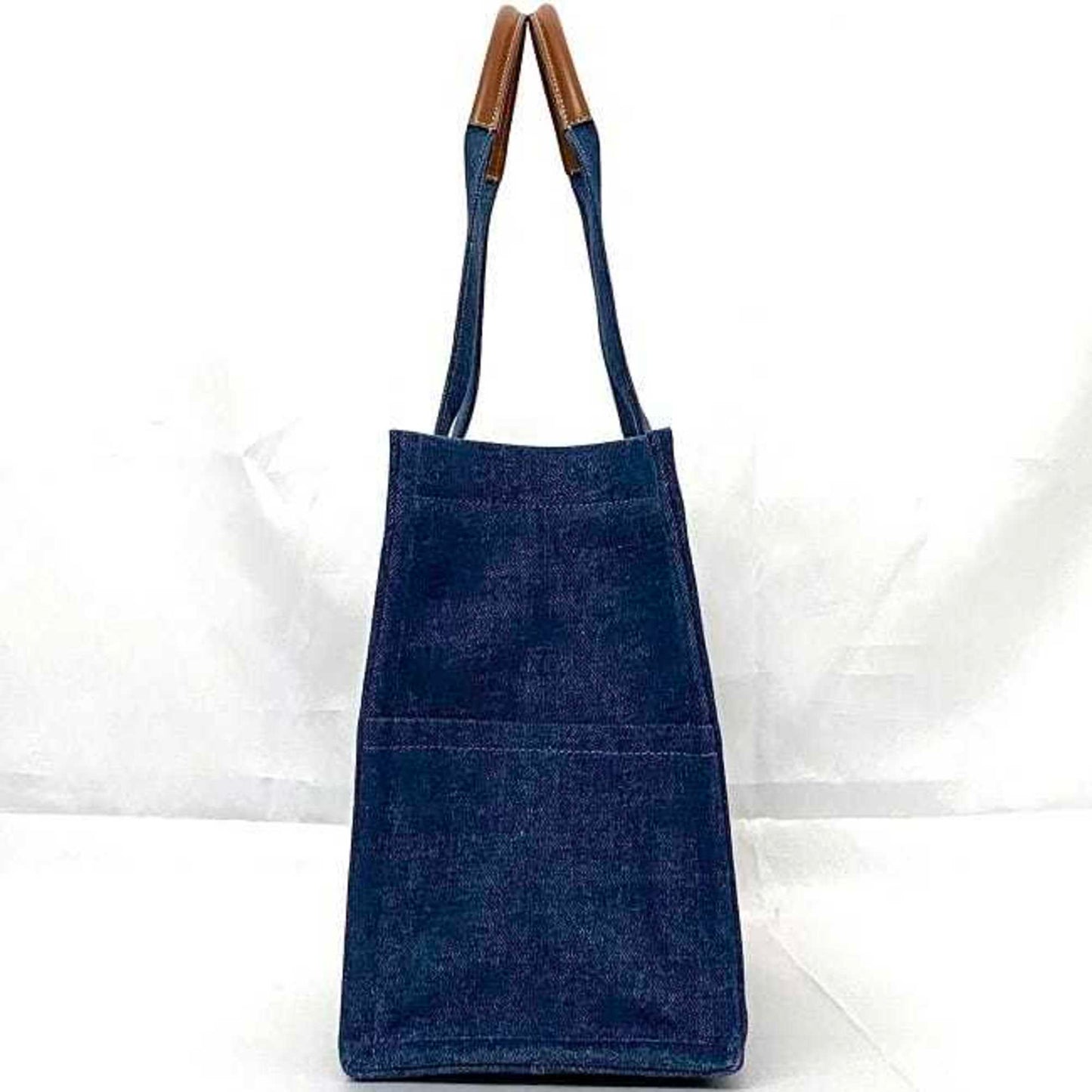 Celine Tote Bag Large Cabas F-22494 Blue Denim Leather H-Ip-9796 Celine Embroidered