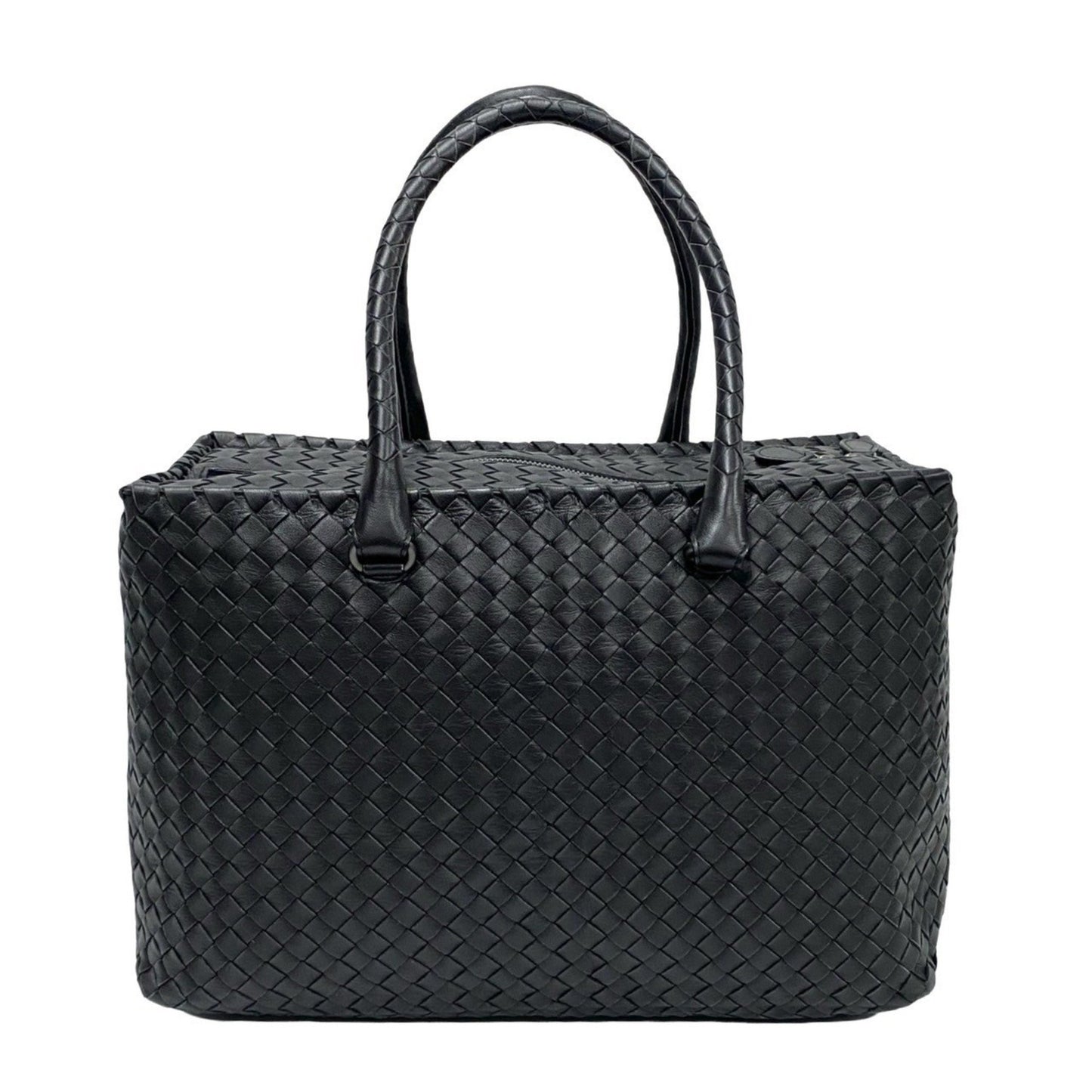 Bottega Veneta Intrecciato Leather Boston Bag