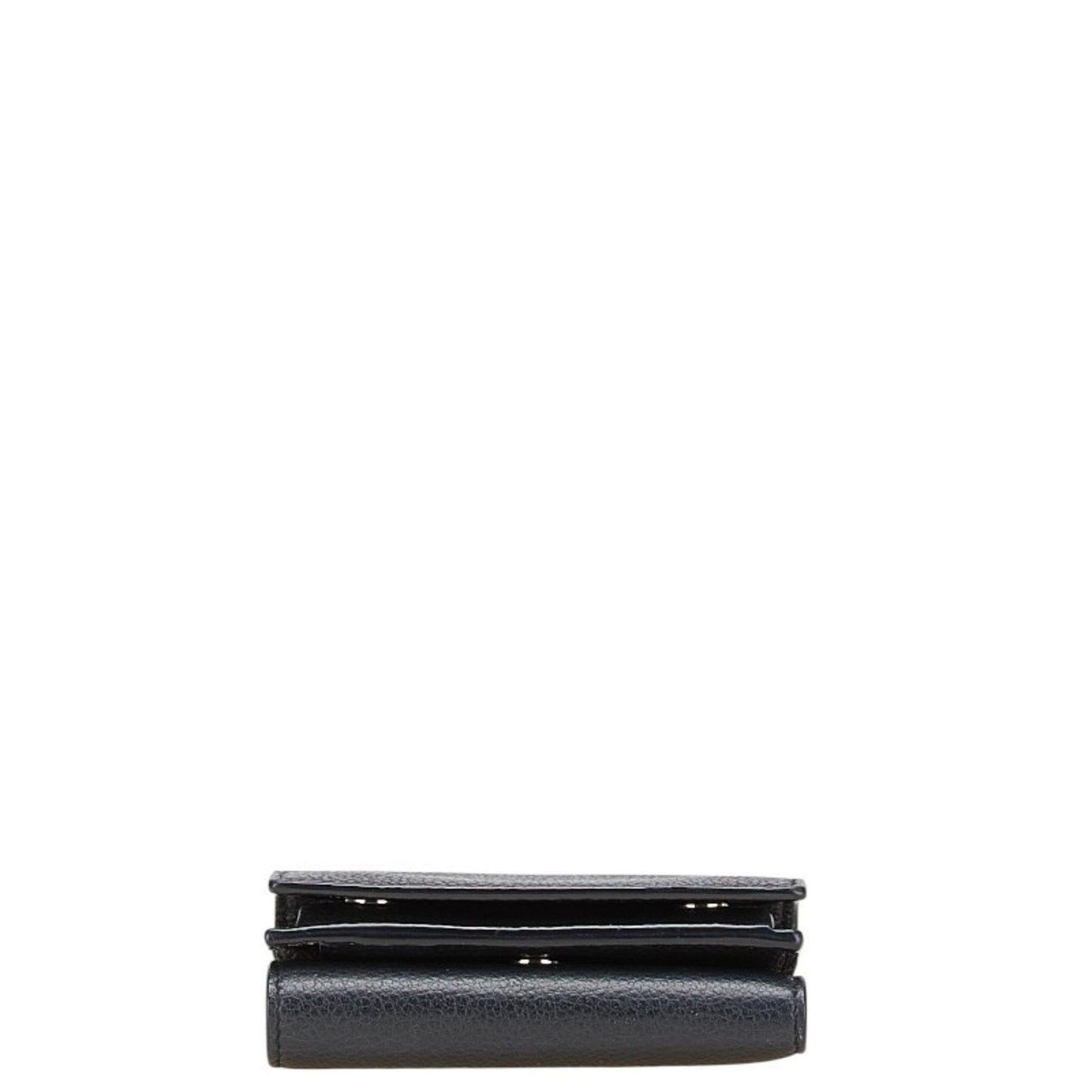 Saint Laurent Tri-Fold Compact Wallet Black Leather