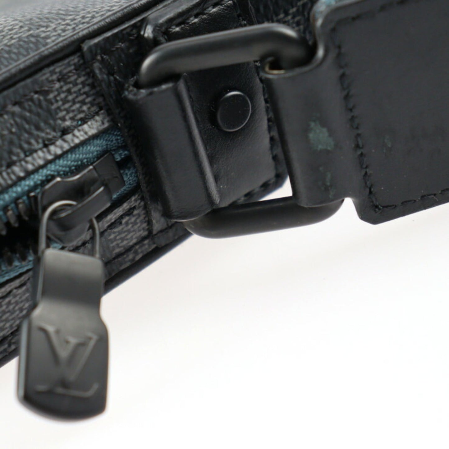 Louis Vuitton Louis Vuitton Alpha Messenger Shoulder Bag N40188 Damier Graphite Canvas Leather Black