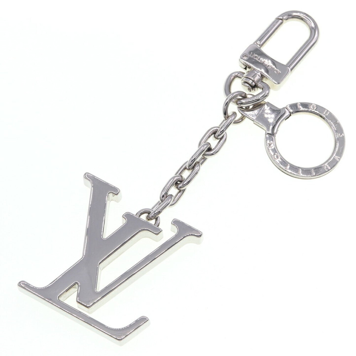 Louis Vuitton Keychain Portocle Initial M65071 Silver Metal Key Ring Bag Charm Lv Louis Vuitton
