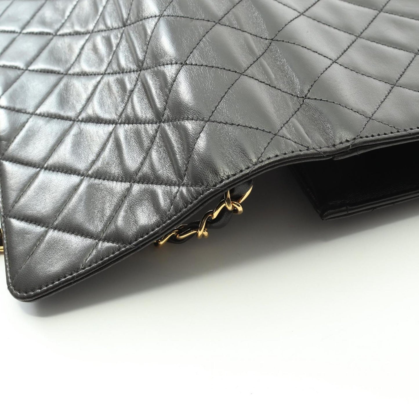 Chanel Matelasse Single Flap Shoulder Bag In Lambskin Leather