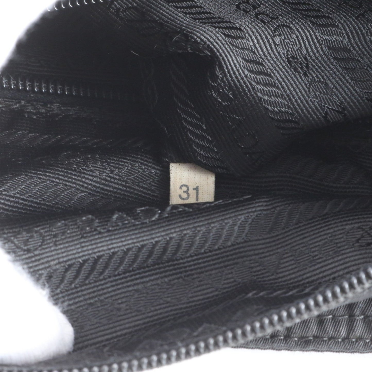 Prada Tessuto Nylon Triangle Logo Tote Bag Shoulder Black