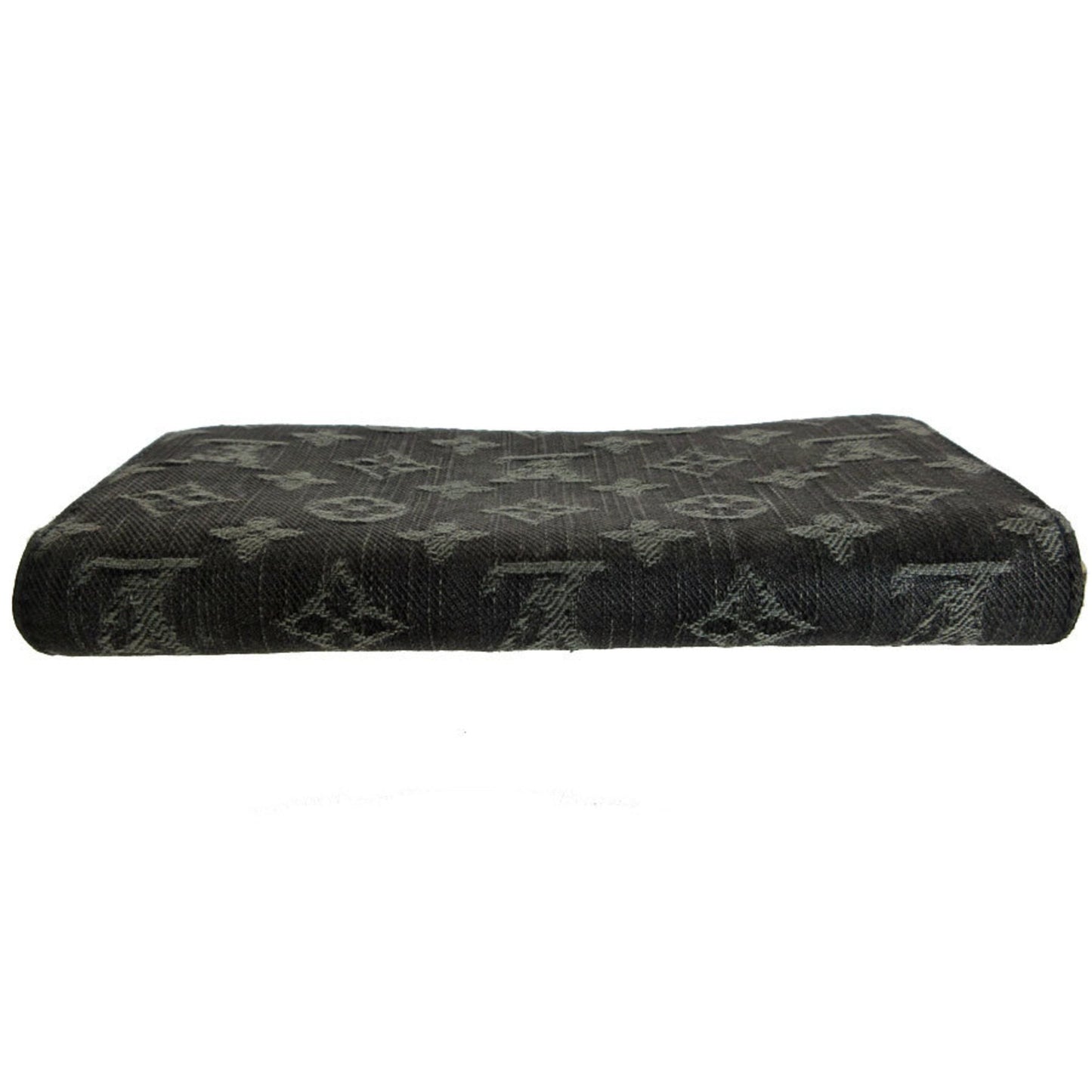Louis Vuitton Louis Vuitton Round Long Wallet Monogram Denim Zippy Black
