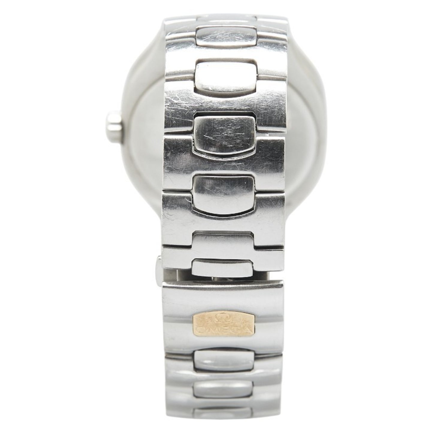 Omega Seamaster Polaris Watch 2510.40 Quartz Gray Dial Stainless Steel Yellow Gold
