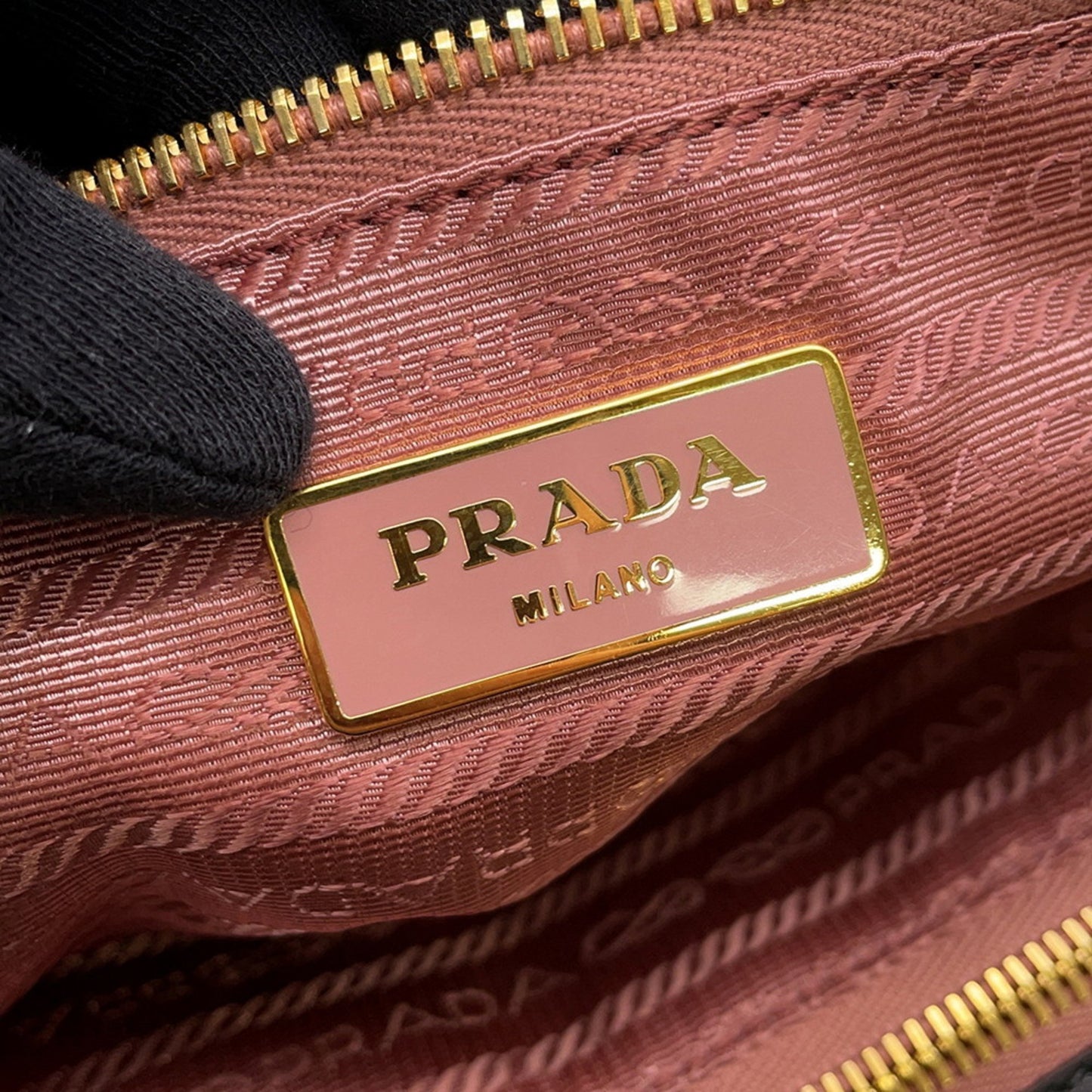 Prada Handbag With Ribbon And Nylon Pattern