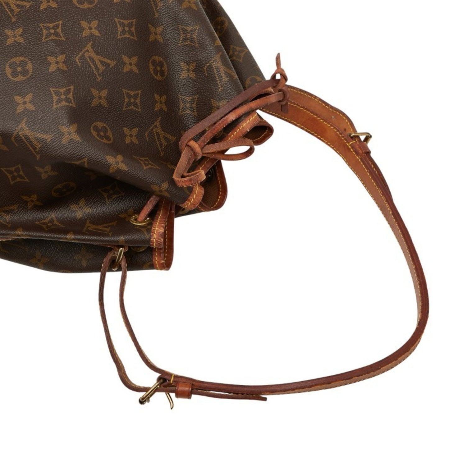 Louis Vuitton Monogram Noe One-Shoulder Bag M42224 Brown Leather