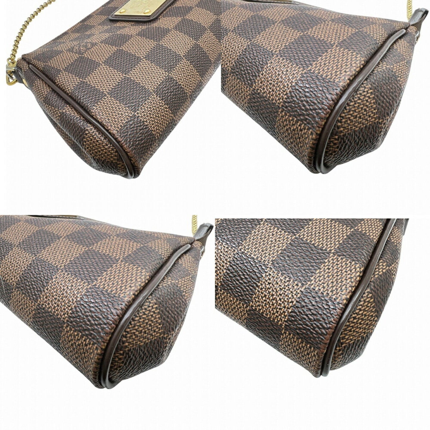 Louis Vuitton Damier Eva Pouch Clutch Bag Chain Shoulder N55213