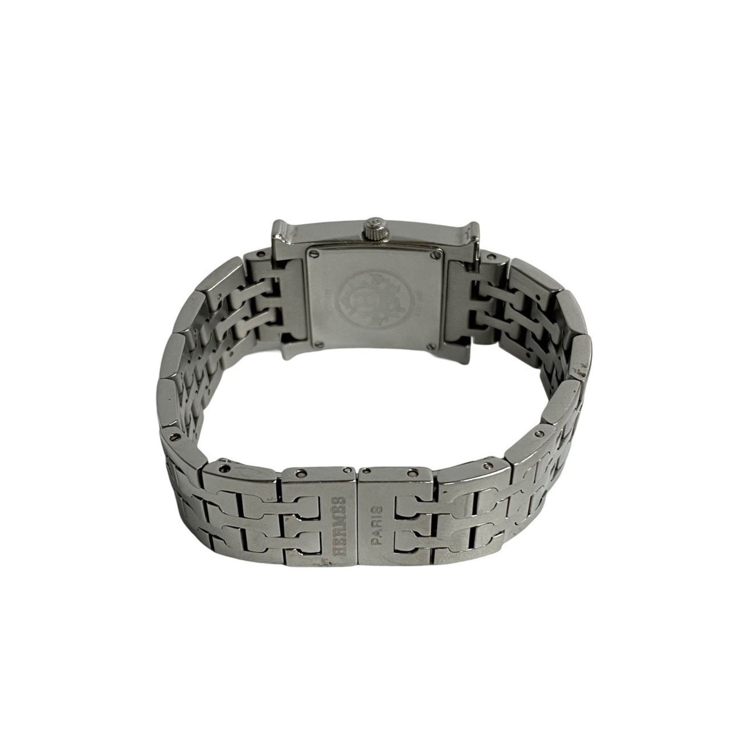 Hermes H Watch Quartz Stainless Steel Wristwatch Silver
