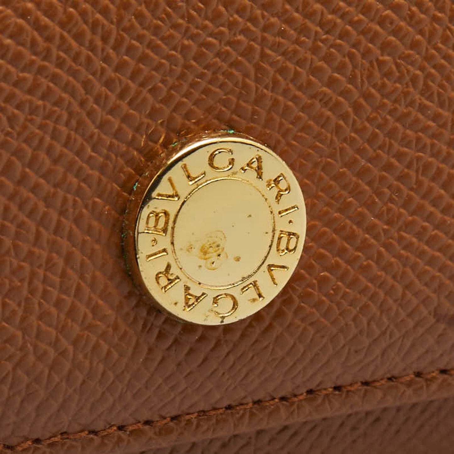 Bvlgari Long 6-Ring Key Case Brown Leather
