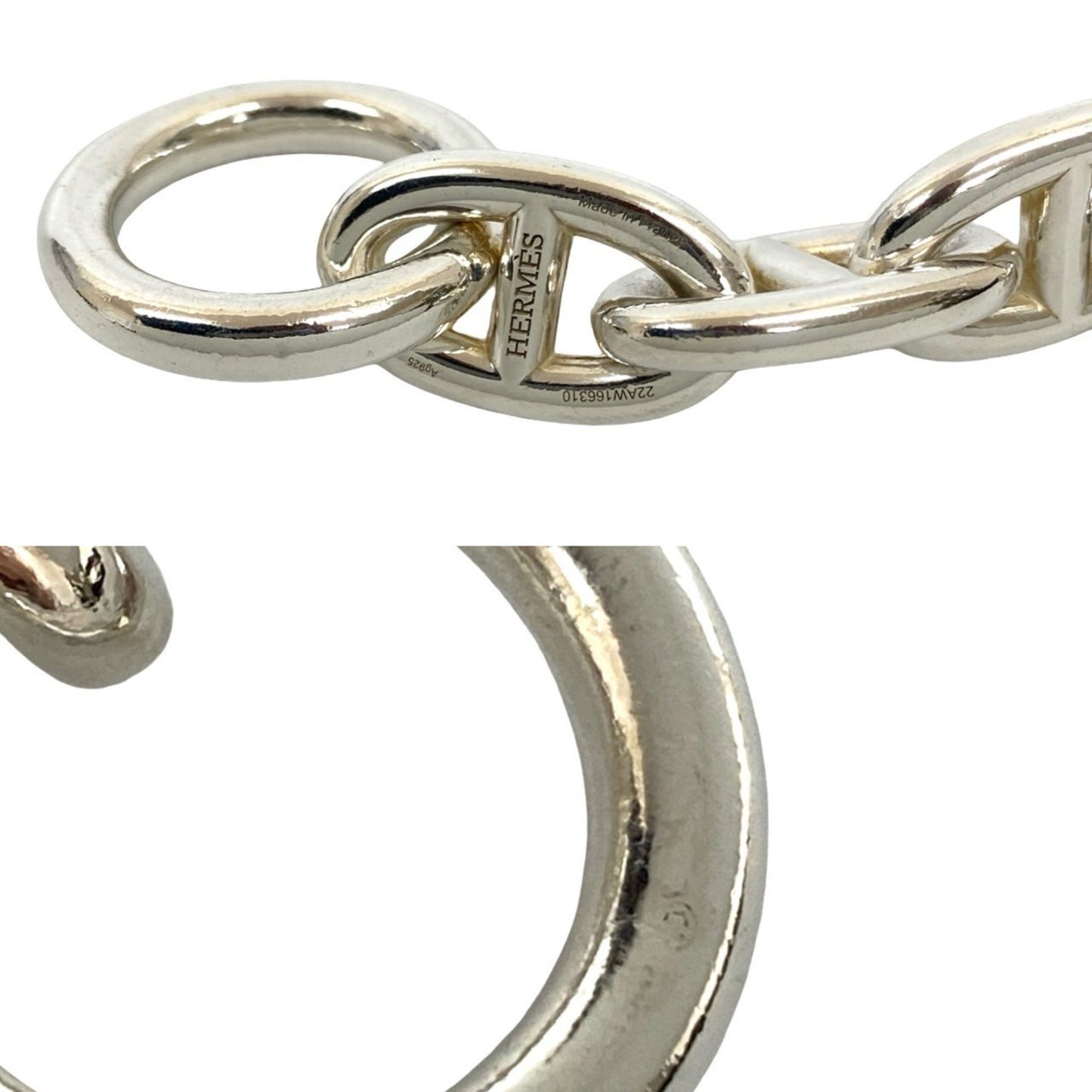 Hermes Chaine D'Ancre Tgm 12-Link Sterling Silver 925 Chain Bracelet/Bangle