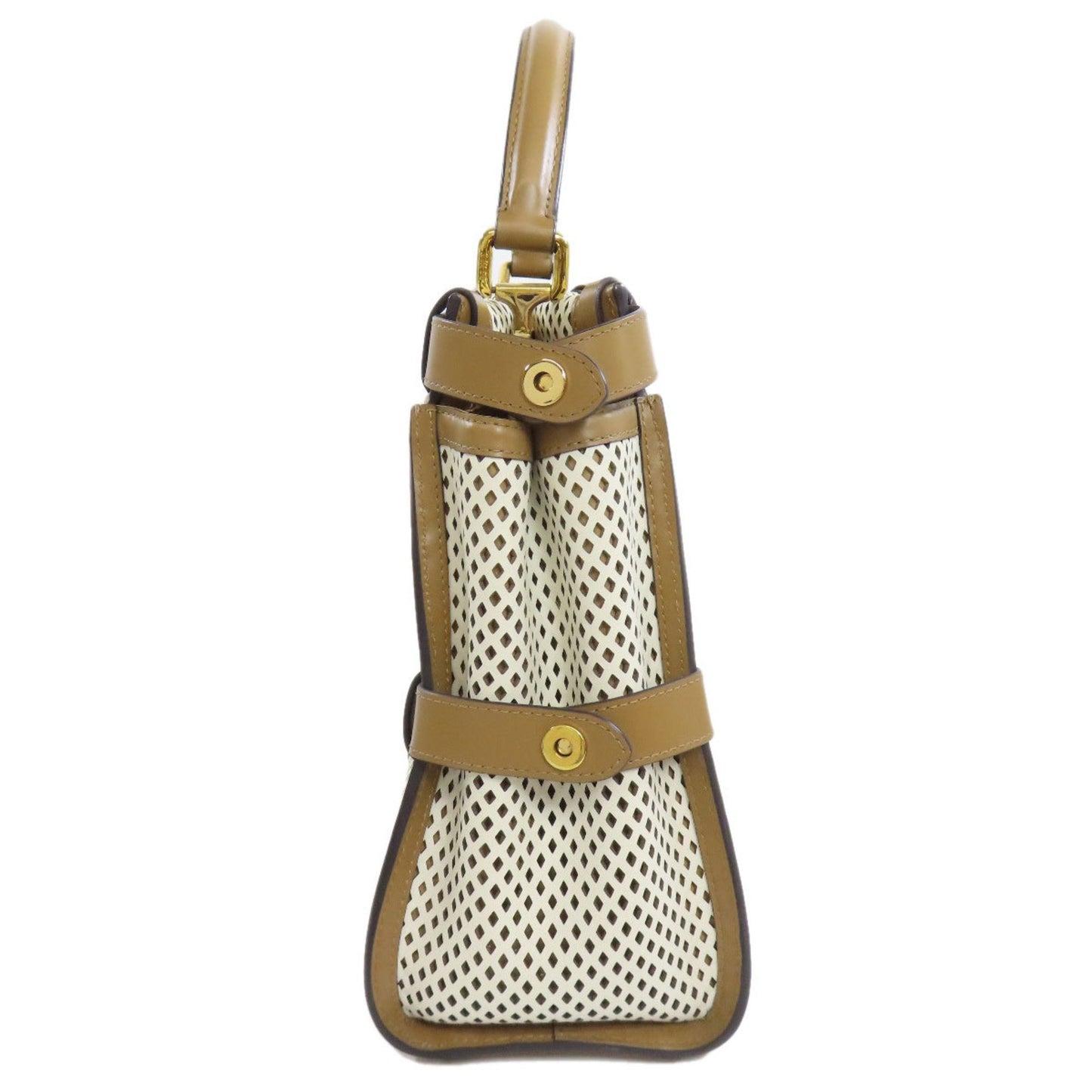 Fendi Peekaboo Punching Handbag Calf Leather