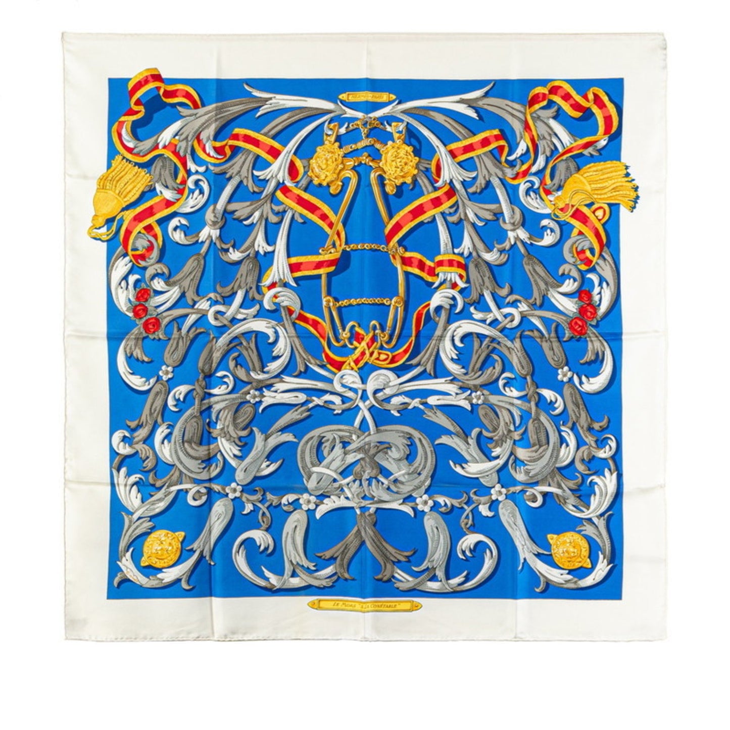 Hermes Herms Carr 90 "Le Mors A La Conetable" Scarf