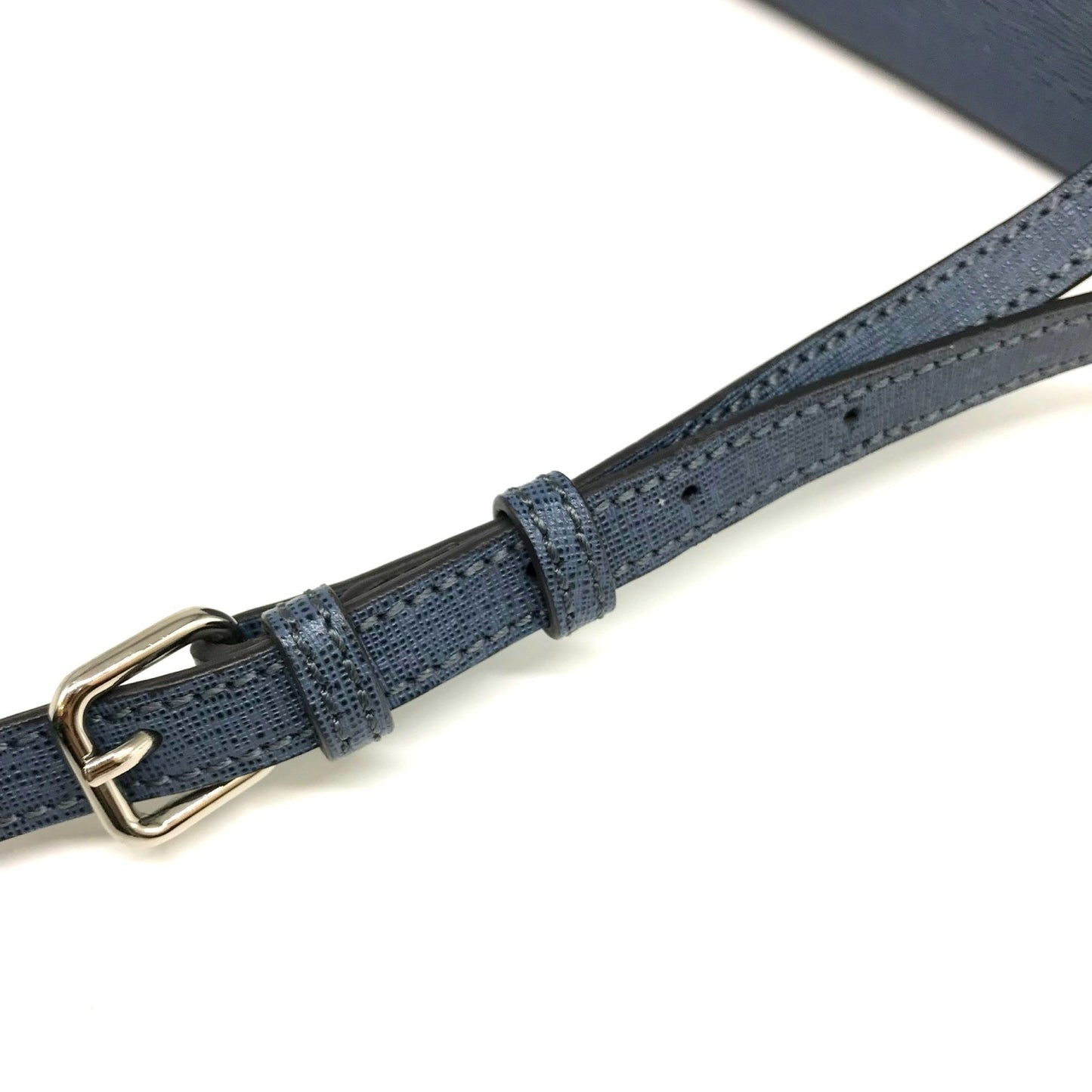 Fendi Demi Jour Shoulder Bag Handbag Leather Navy
