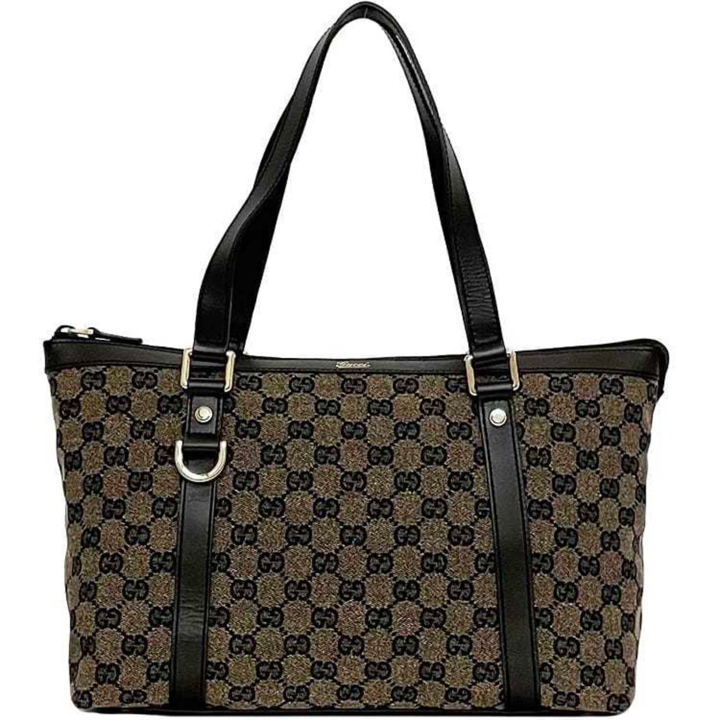 Gucci Tote Bag F-22929 Brown Dark 272399 Canvas Leather 498879 Gucci Gg