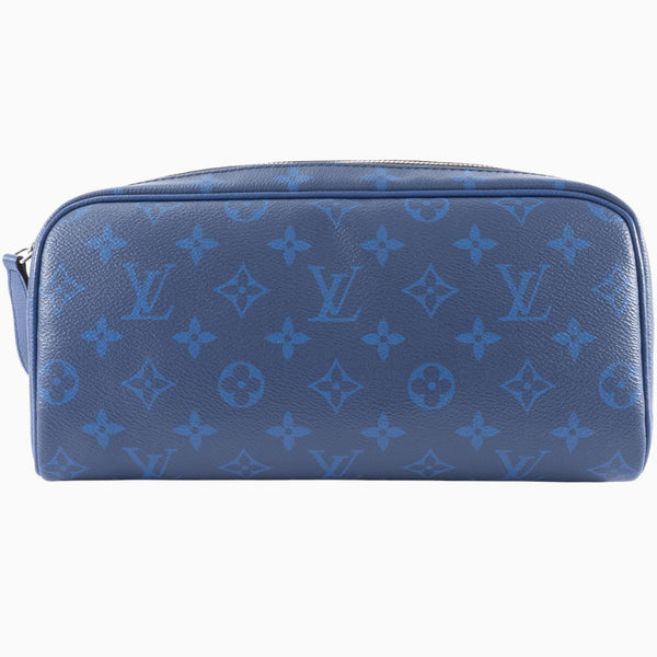 Louis Vuitton Dopp Kit Clutch Bag/Second Bag M30849 Monogram | Taiga Leather Blue