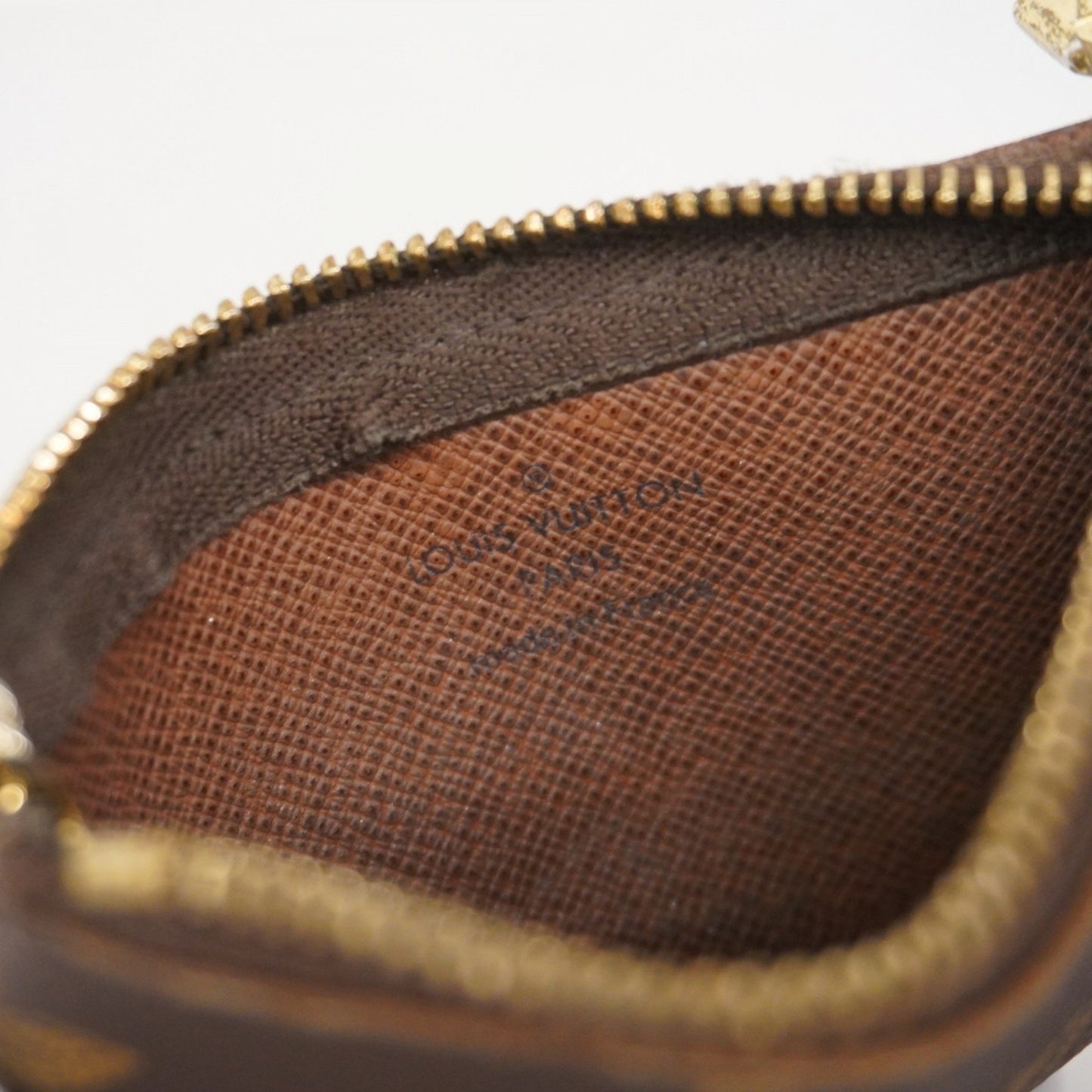 Louis Vuitton Monogram Pochette Cle Wallet/Coin Case M62650 Brown