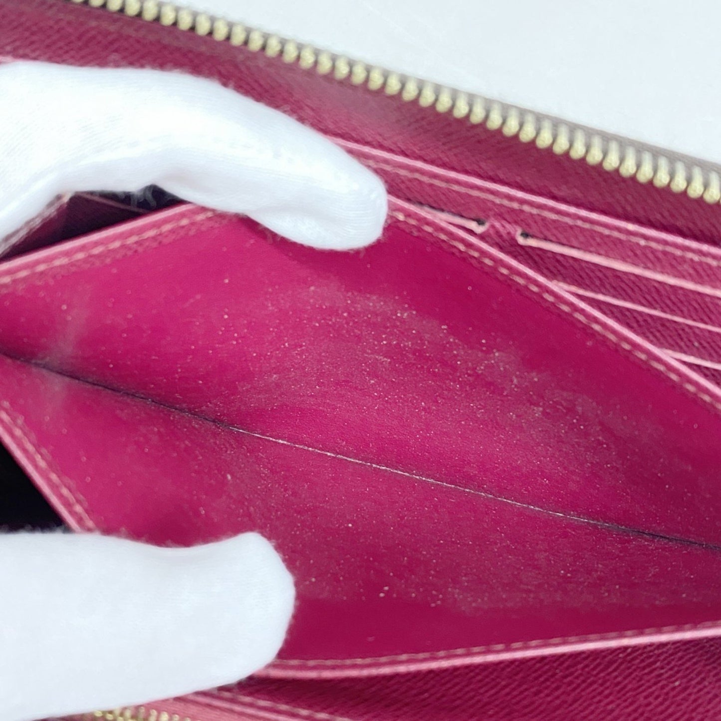 Louis Vuitton Monogram Zippy Wallet M41895 Brown Fuchsia
