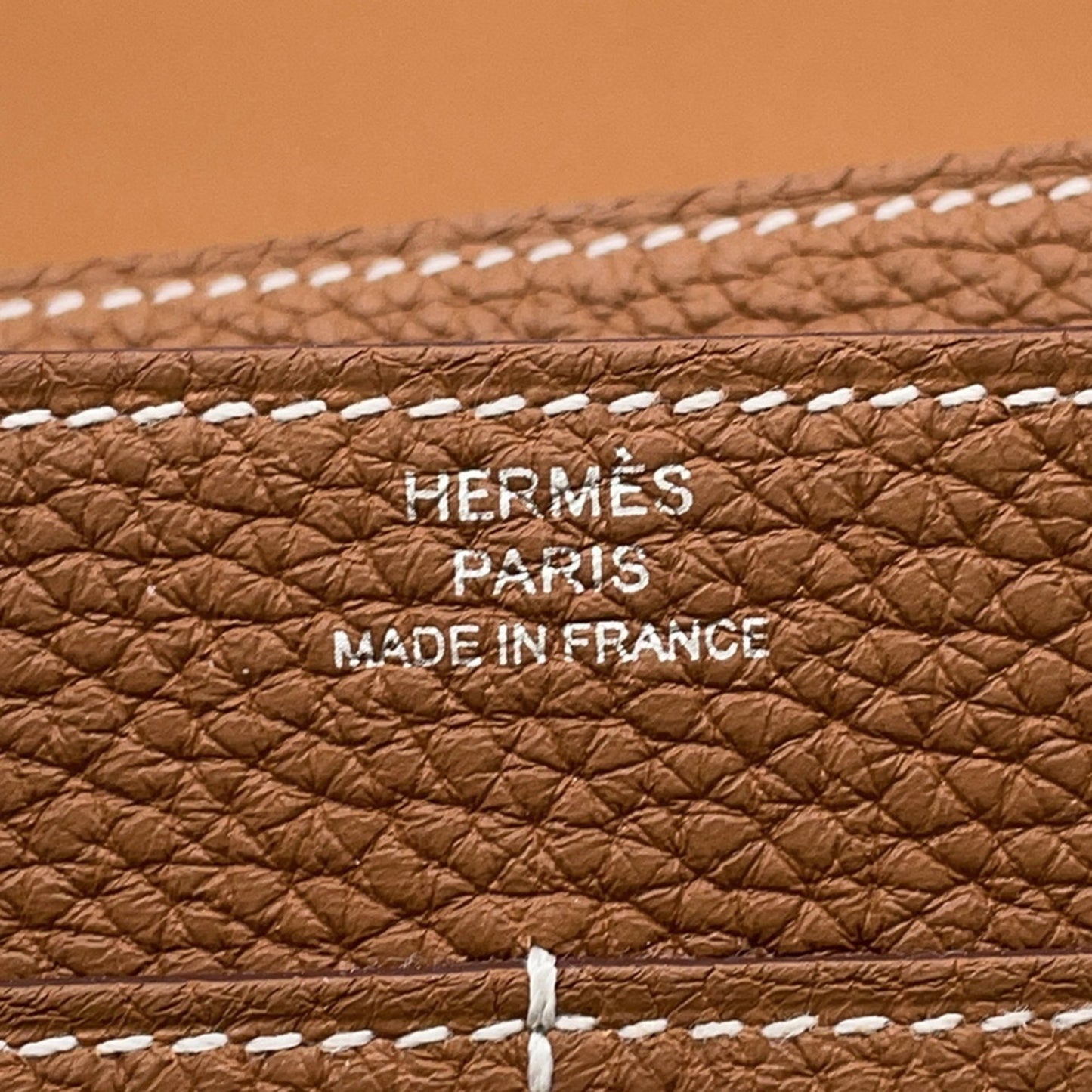 Hermes Herms Dogon Gm Duo Gold Togo Double Stamp Wallet