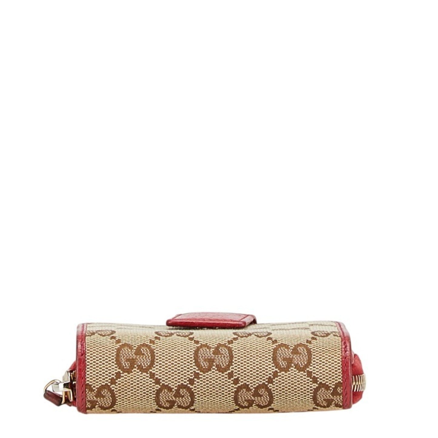 Gucci Gg Canvas Long Wallet 346056 Beige Red