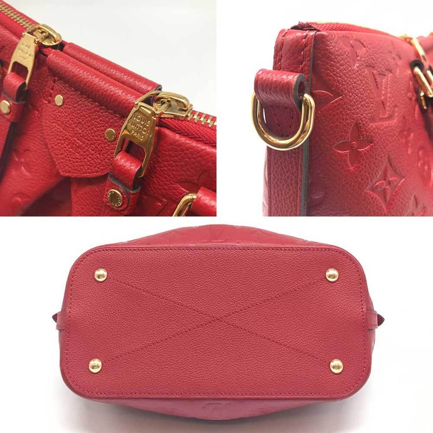 Louis Vuitton Mazarine Pm Monogram Empreinte Red Leather Handbag Shoulder M50638 Louis Vuitton