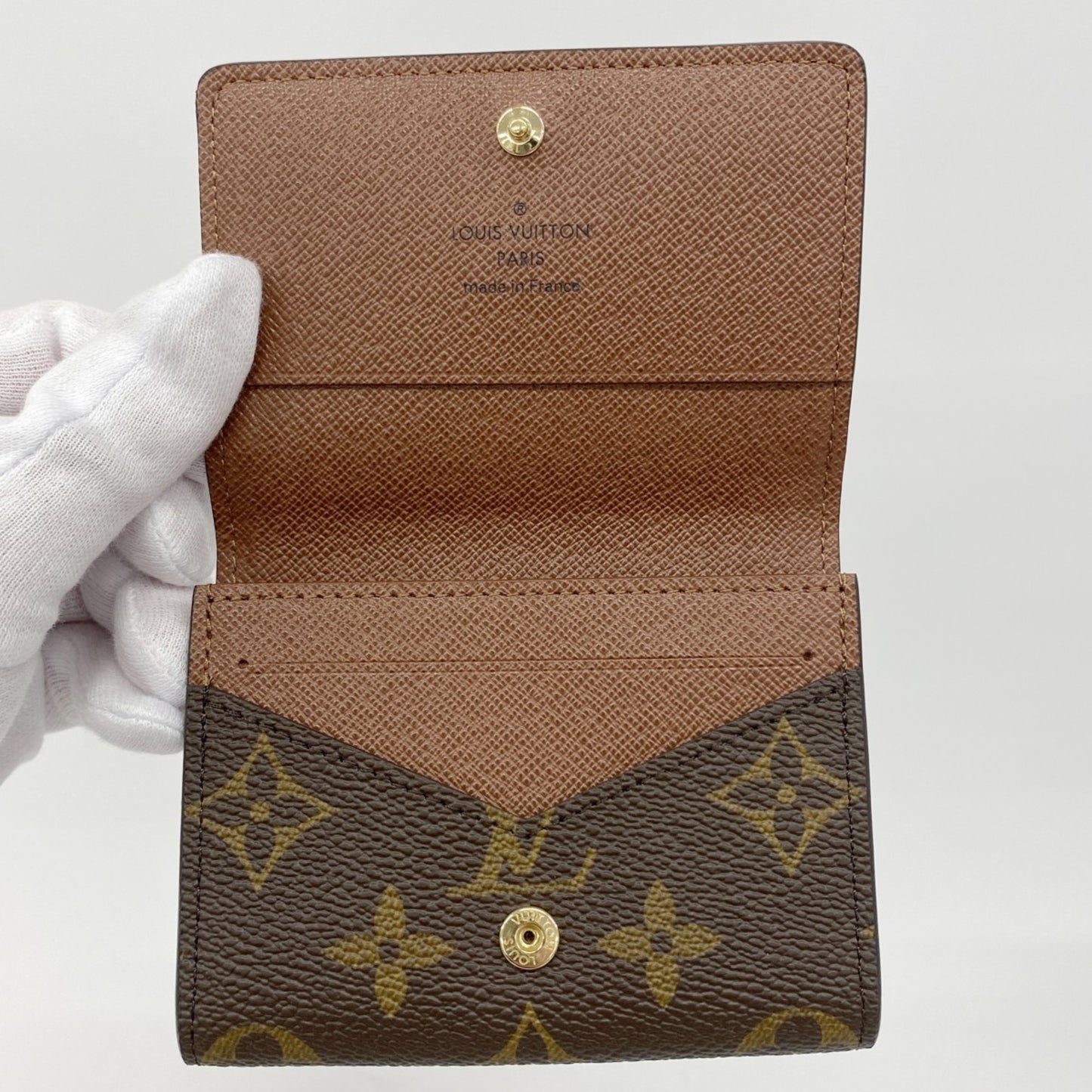Louis Vuitton Monogram Envelope Carte De Visite Business Card Case M63801 Brown
