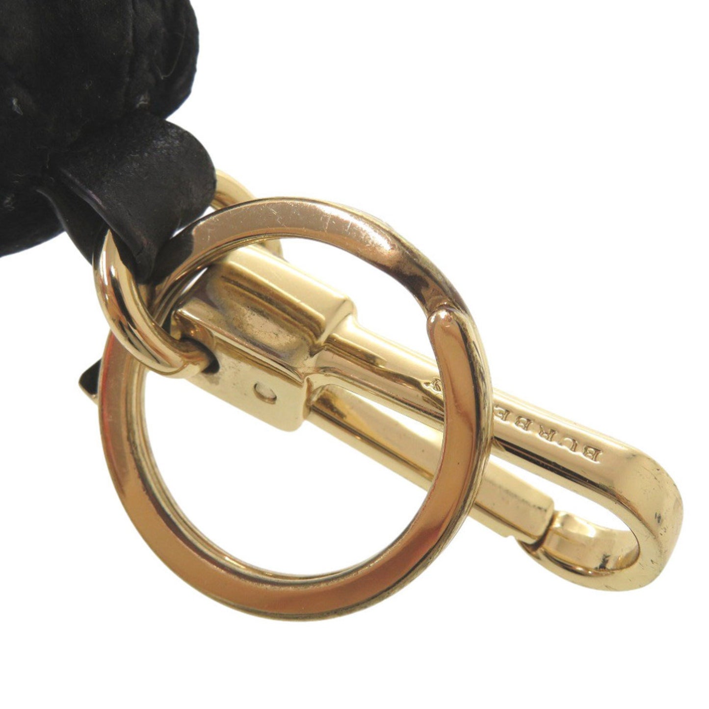 Burberry Thomas Bear Charm Cashmere/Leather Blue Keychain 1675 Burberry