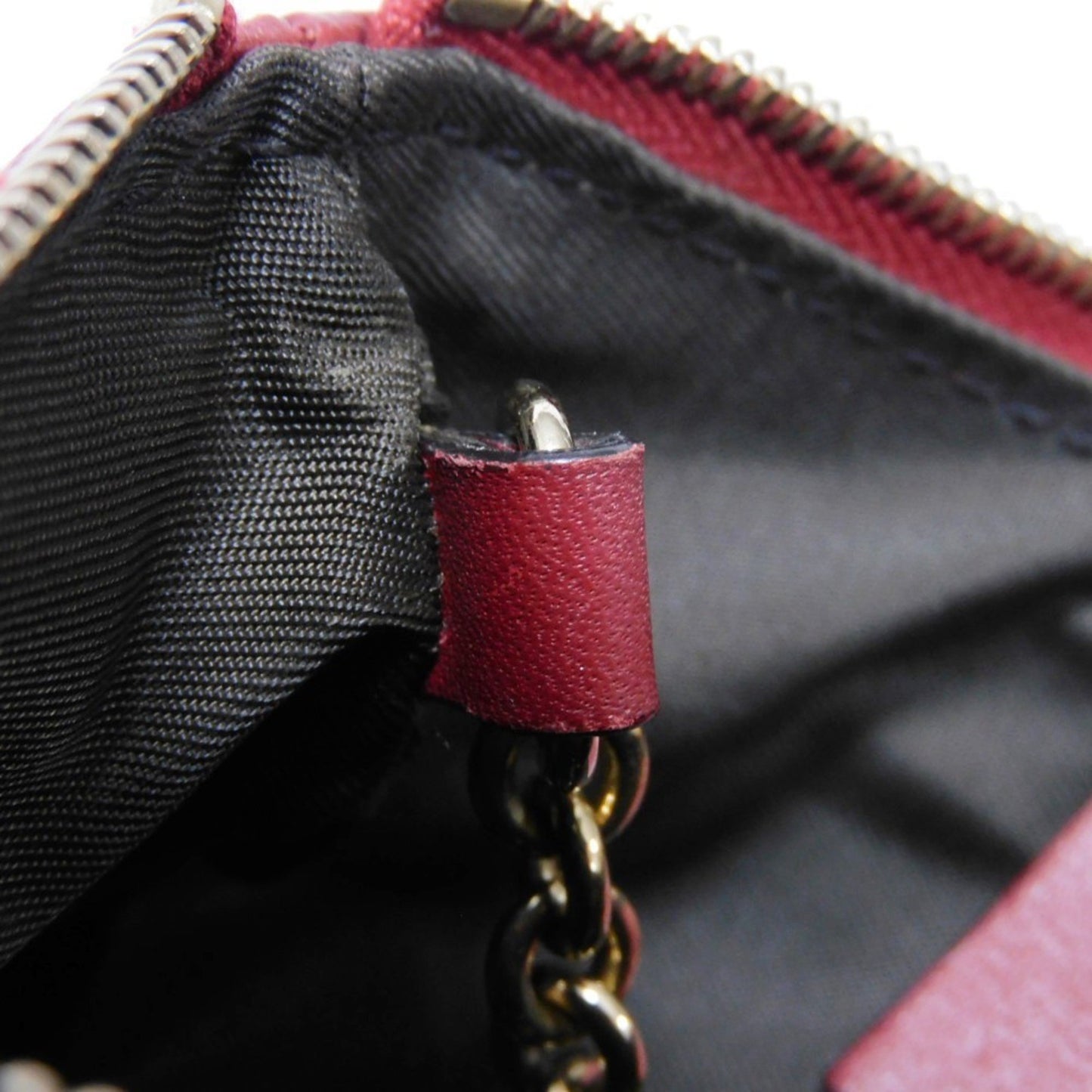 Gucci Coin Case Guccissima Purse Embossed Key Ring Gold Micro Gg Shima Red 544248 Bmj1G 6420