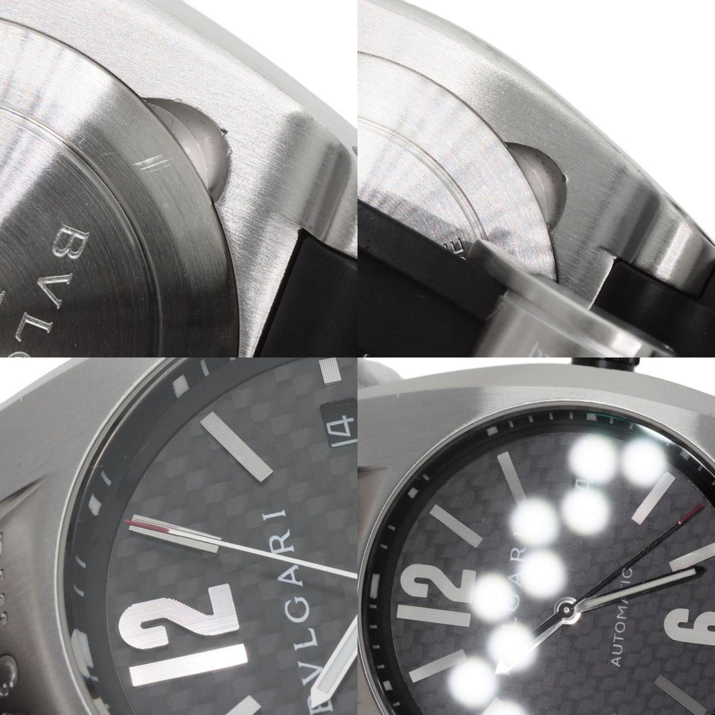 Bvlgari Eg40 Ergon Carbon Watch Stainless Steel Rubber