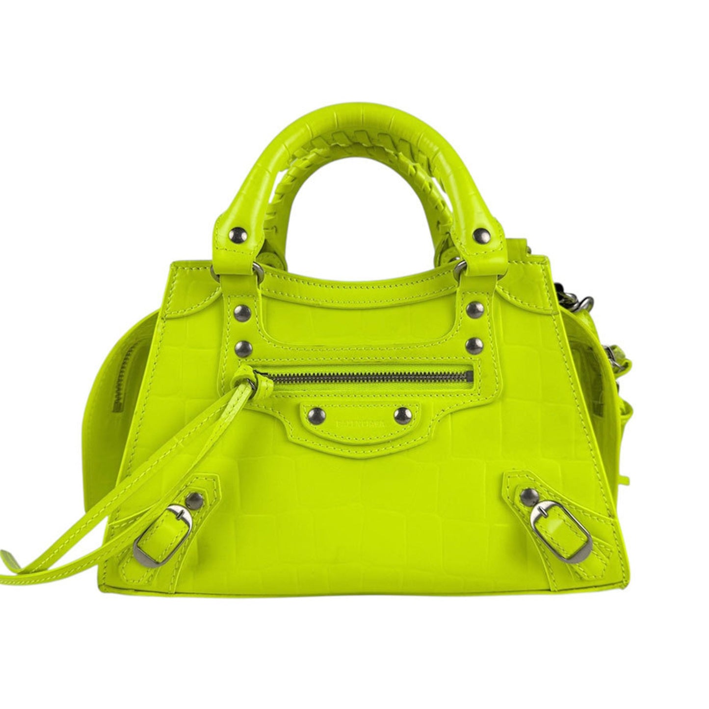 Balenciaga Neo Classic City Mini Handbag/Shoulder Bag In Embossed Leather