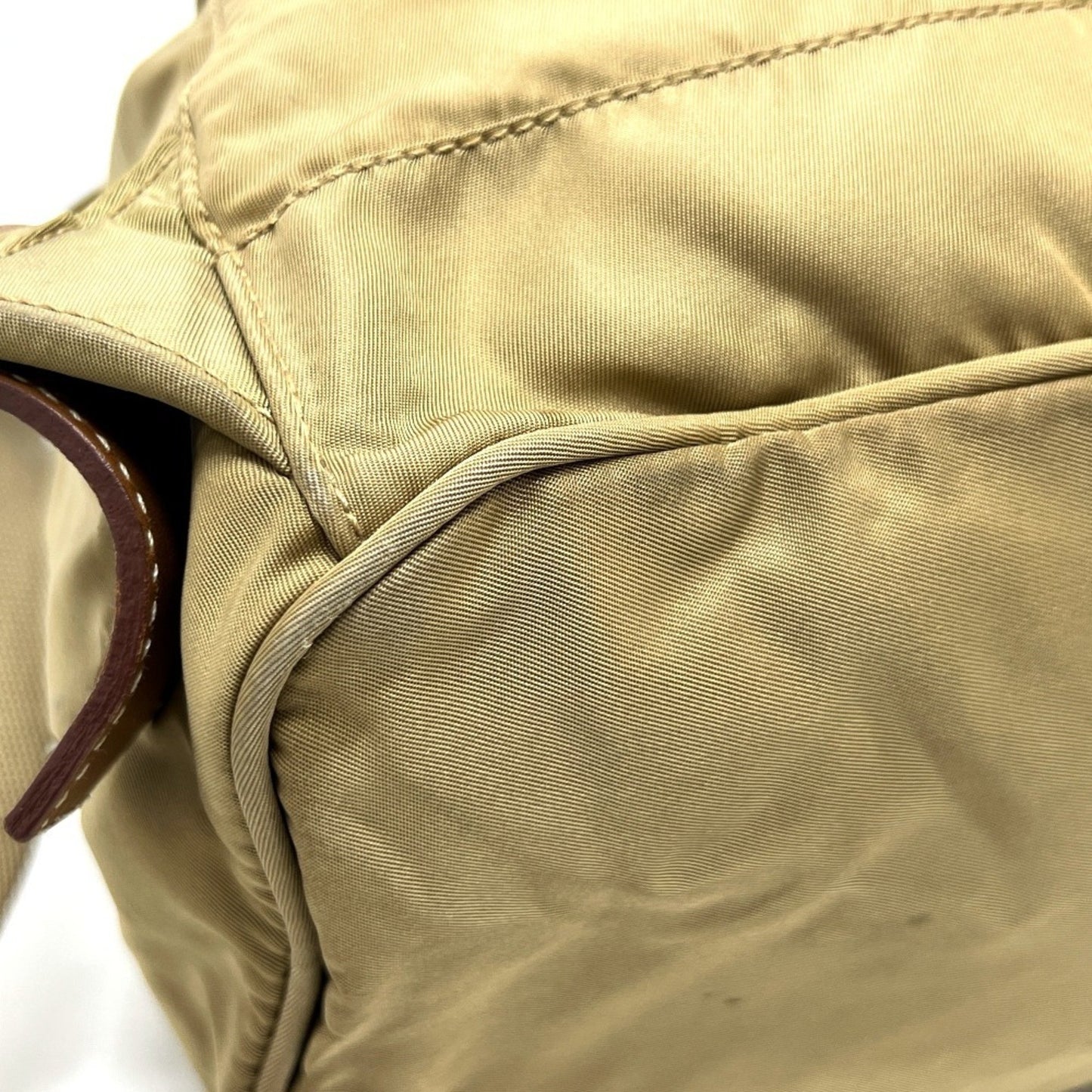 Prada Prada Logo Plate Double Pocket Backpack Nylon