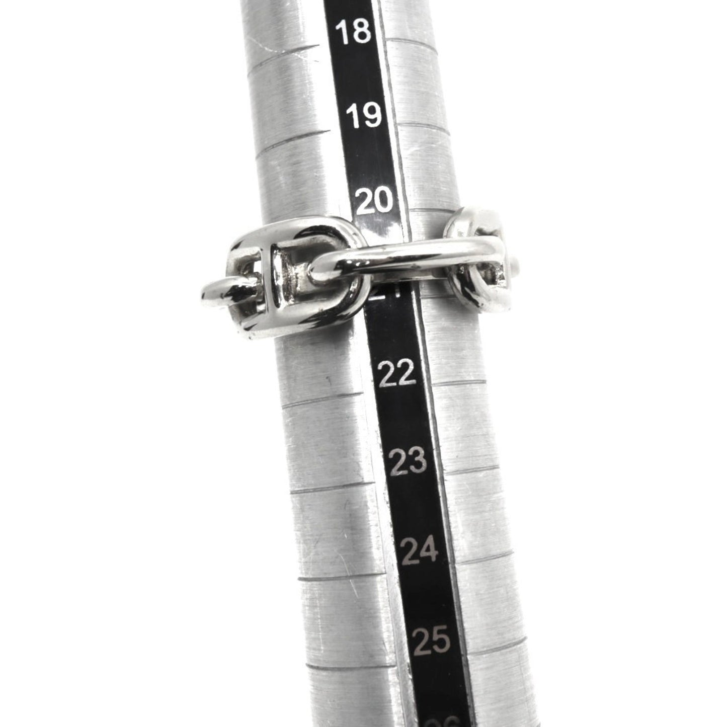 Hermes Chaine D'Ancre Scarf Ring 2 Silver
