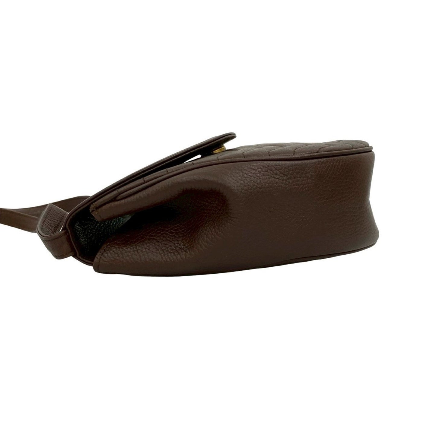 Yves Saint Laurent Ysl Logo Leather Shoulder Bag/Pochette In Brown