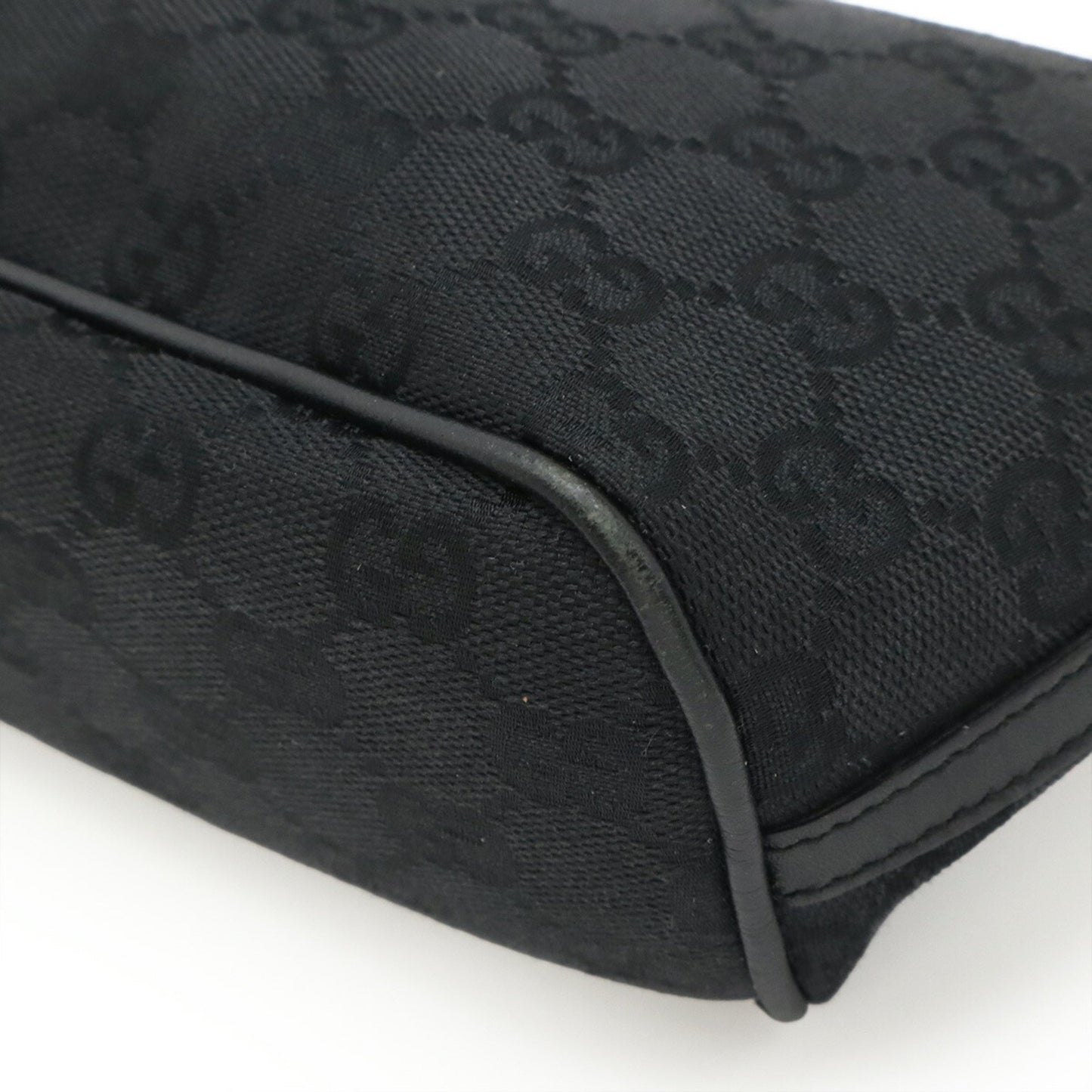 Gucci Gg Canvas Pouch/Sub-Bag/Handbag - Black 07198