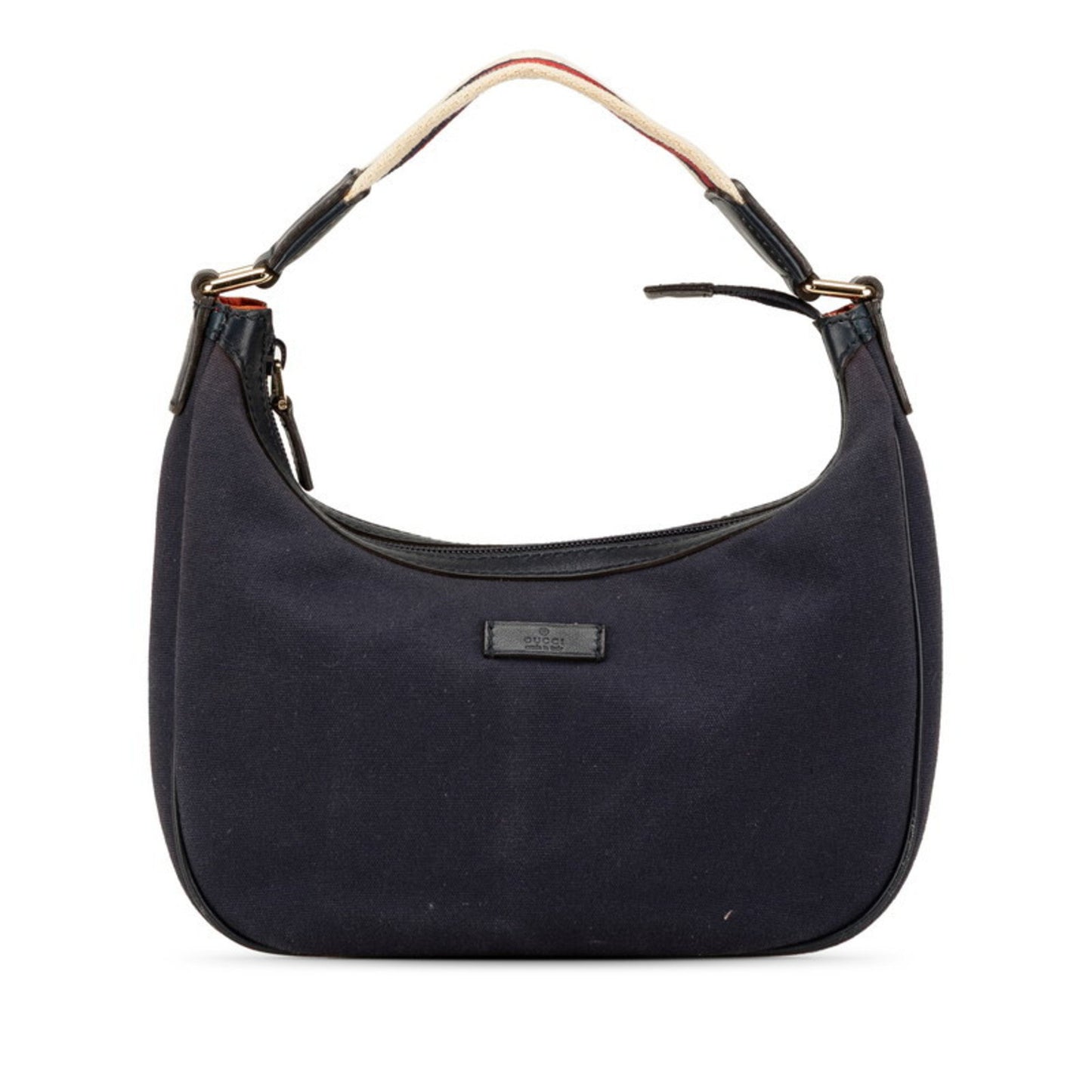 Gucci Sherry Line Handbag 263757 Navy Canvas Leather