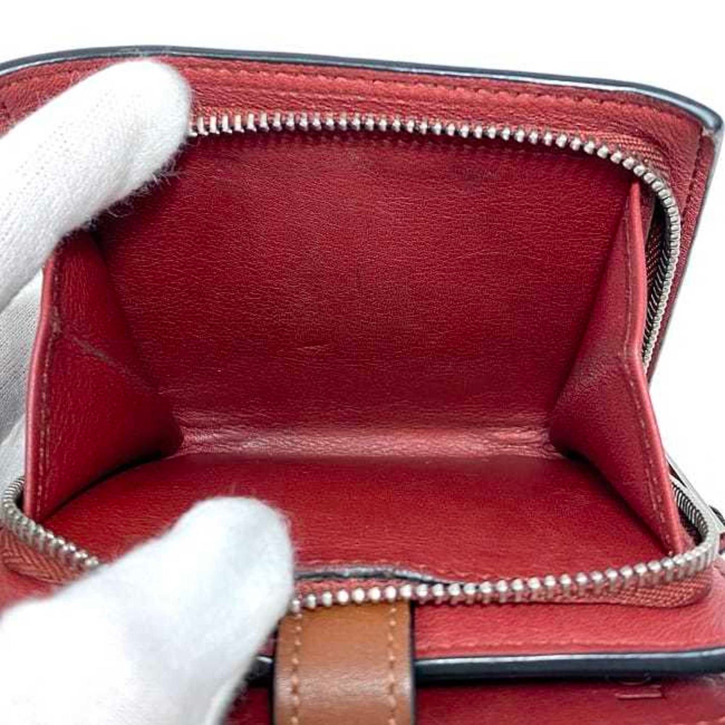 Loewe Bi-Fold Wallet Ec-23032 Brown Anagram C660Z41X01 Leather 262026 Compact Folding Grain Genuine