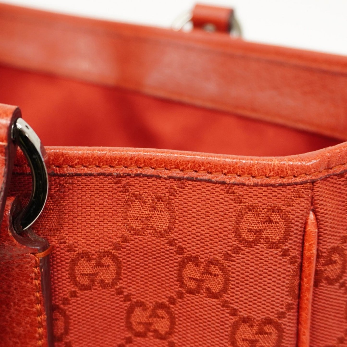 Gucci Gg Canvas Tote Bag 113017 Red