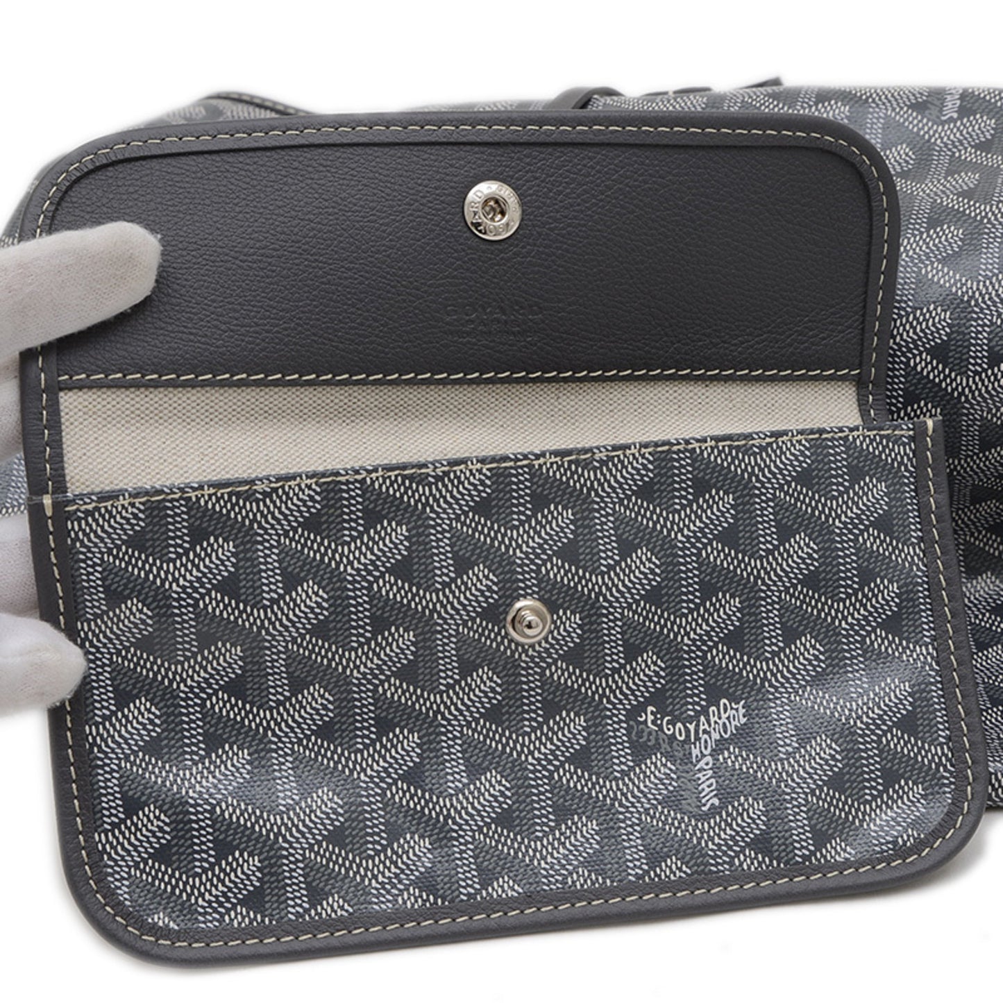Goyard Saint Louis Pm Tote Bag Goyardine Canvas Grey Stlouipmlty51Cl51P Bp