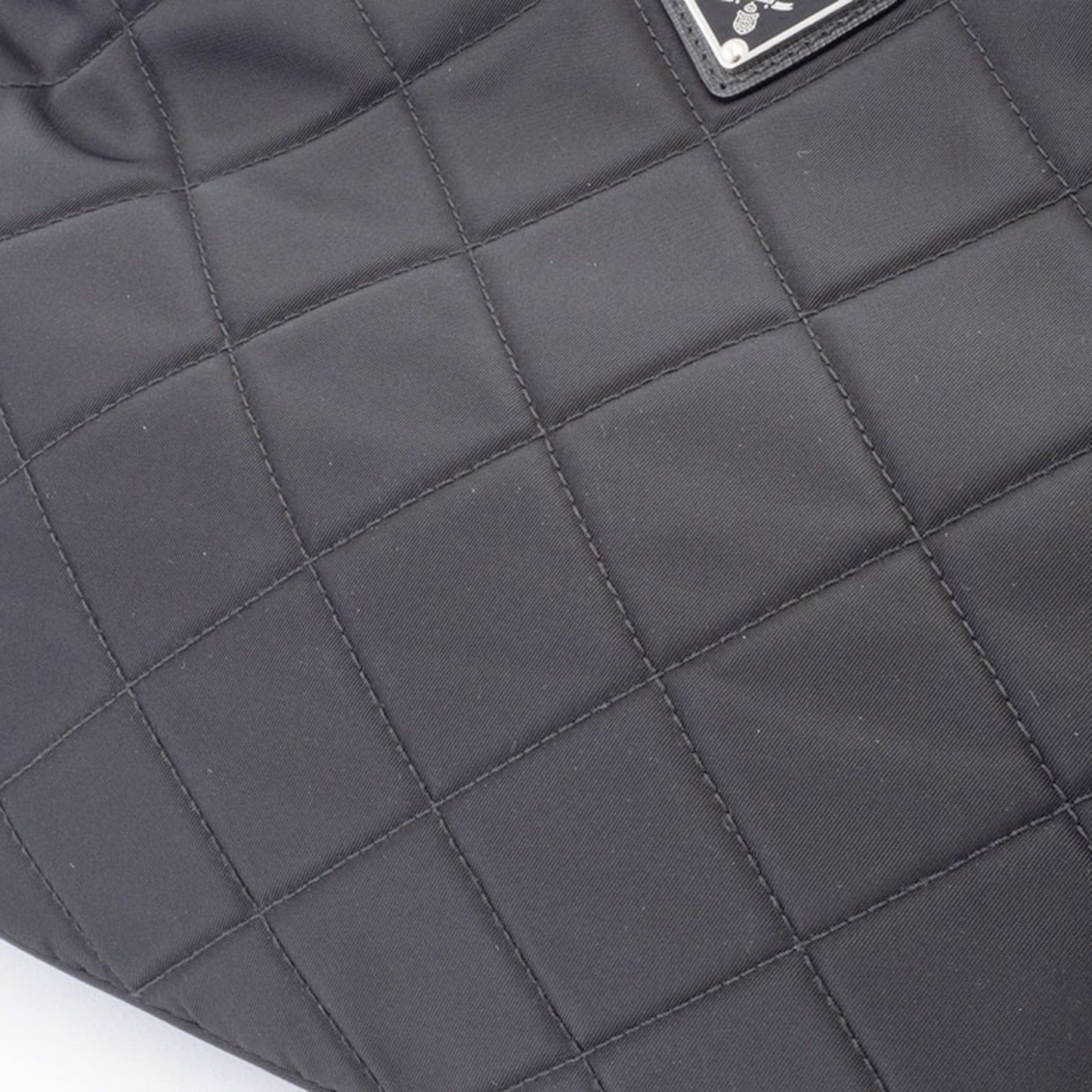 Prada Quilted Chain Tote Bag 1Bg740 Nylon | Leather Black