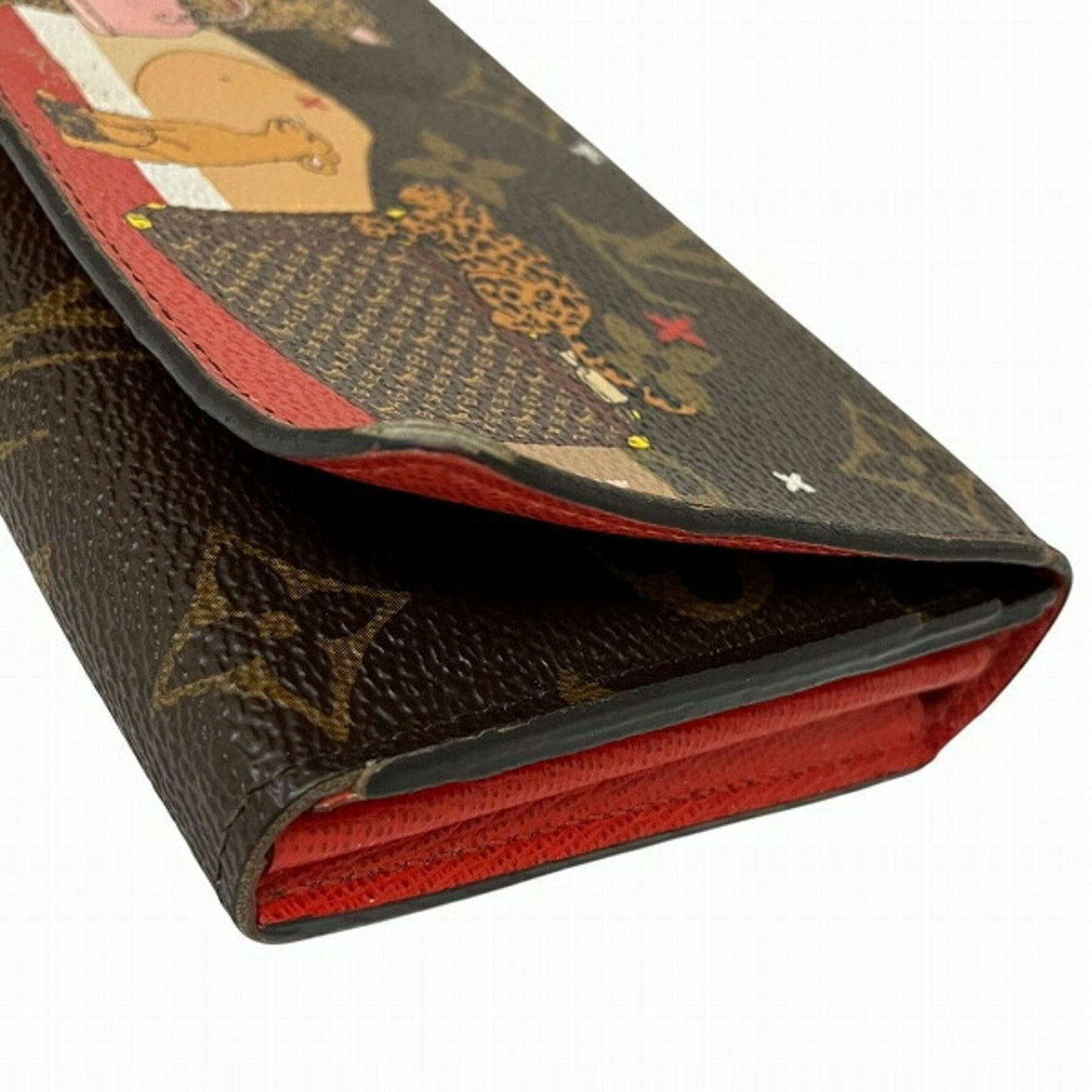 Louis Vuitton Monogram Portefeuille Sarah Animal Print M63424 Long Bifold Wallet