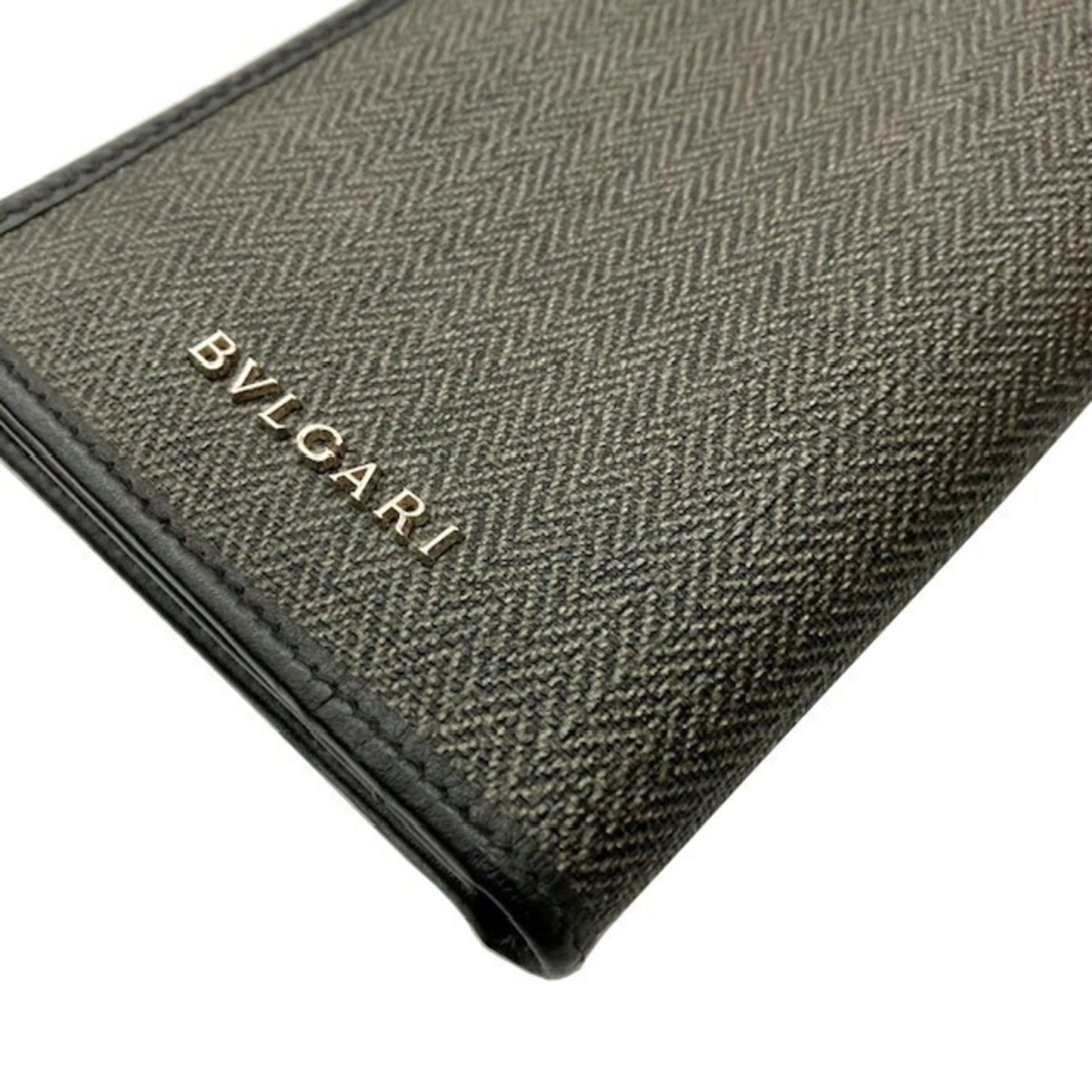 Bvlgari Weekend Bifold Long Wallet 32582 Leather Gray