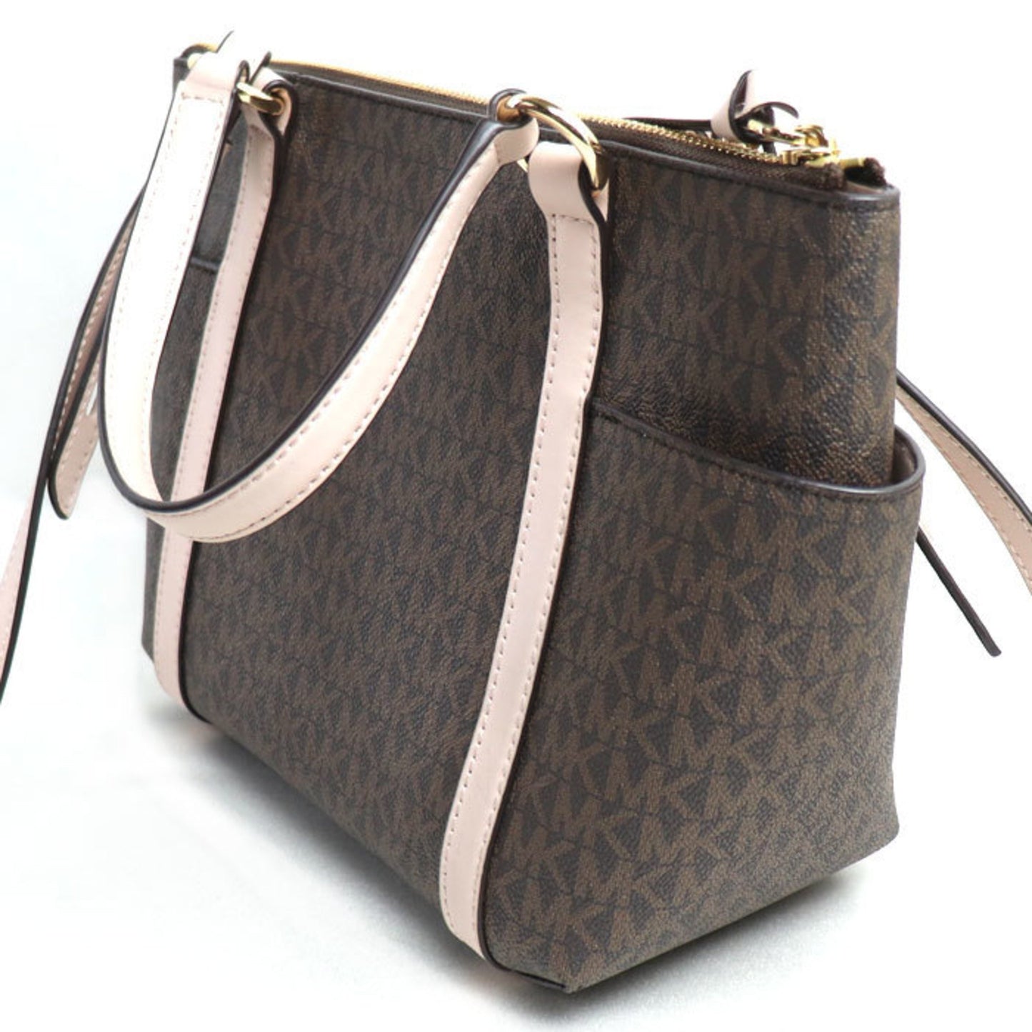 Michael Kors Sullivan Signature Sm 2-Way Shoulder Bag Brown Pink 30T0Gnxt1B