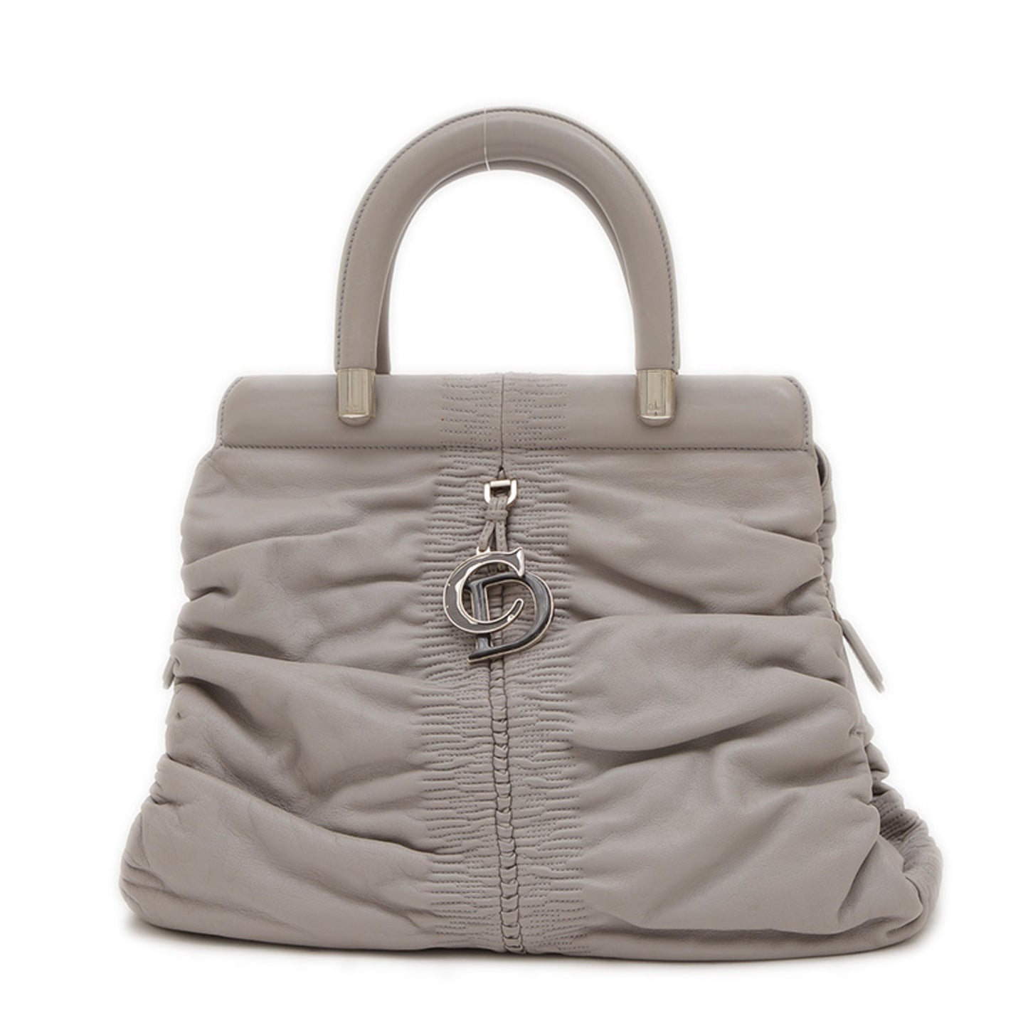 Christian Dior Dior Karenina Handbag Leather Grey