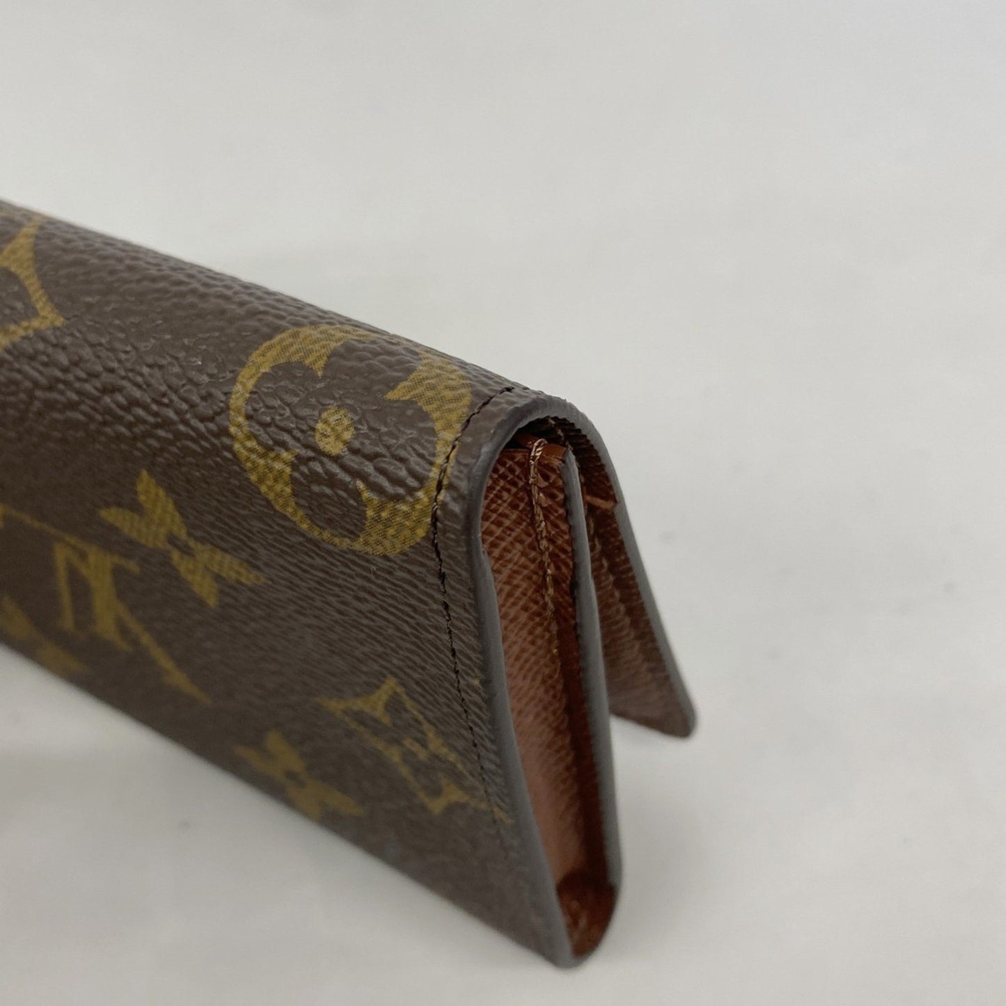 Louis Vuitton Monogram Envelope Carte De Visite Business Card Case M63801 Brown