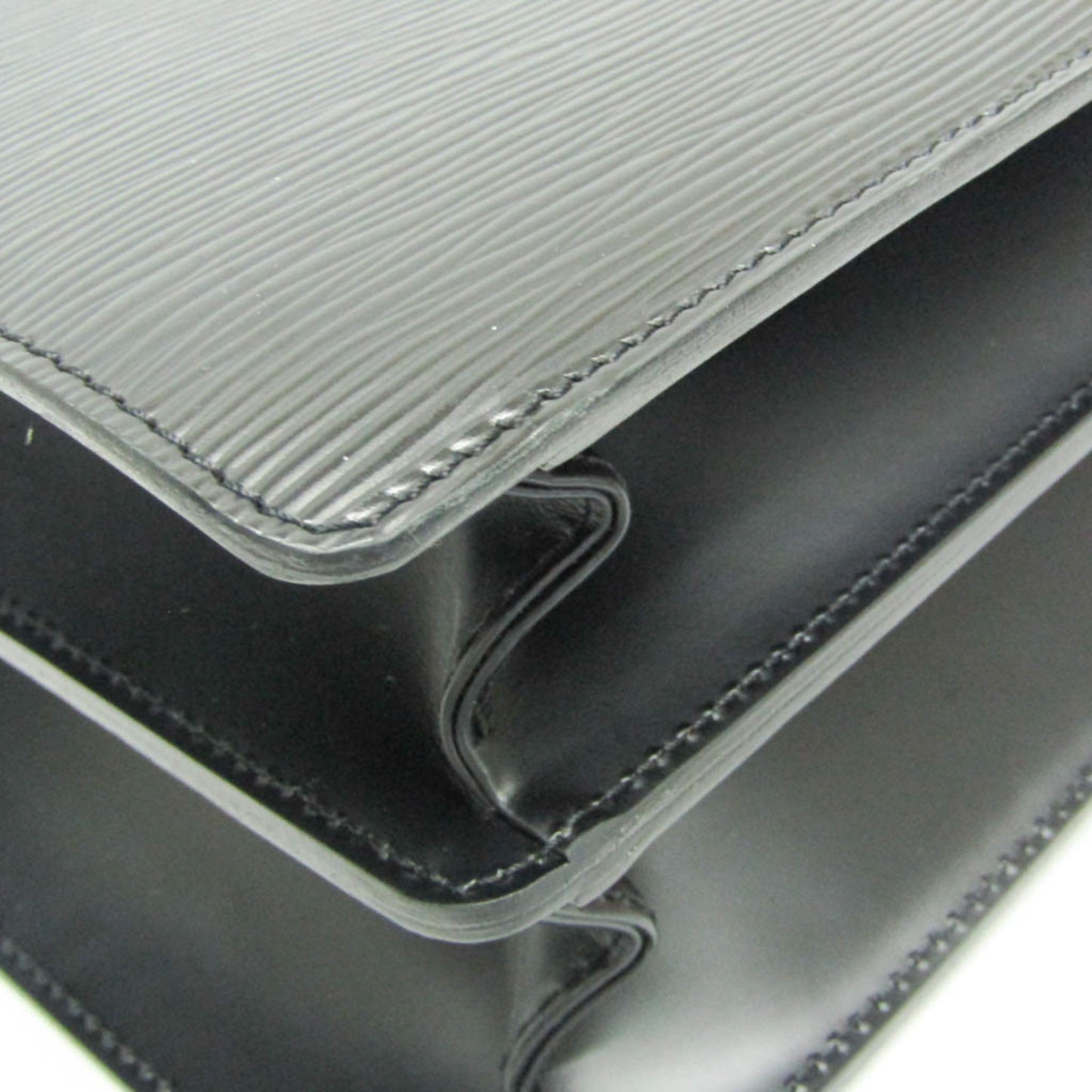 Louis Vuitton Epi Serviette Fermoir M54352 Men'S Briefcase Black