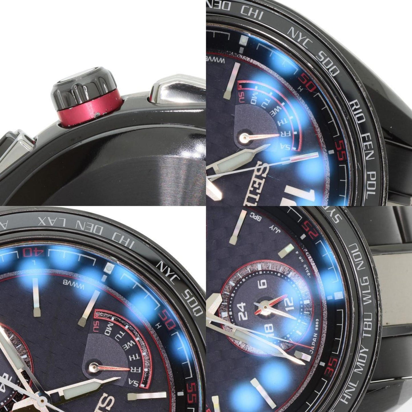 Seiko Saga267 8B63-0As0 Brightz Flight Expert Watch Titanium Ceramic